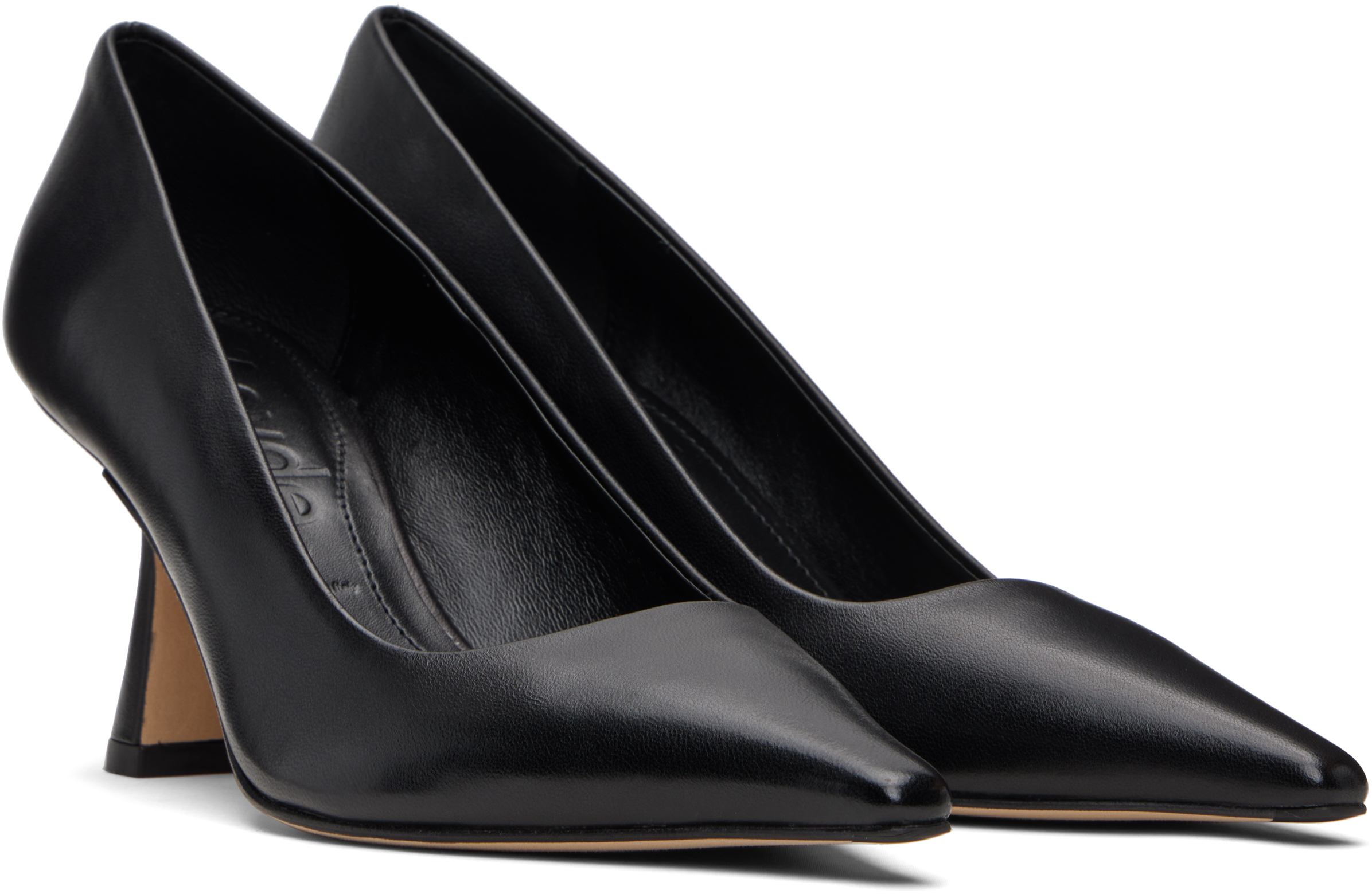 Aeyde Black Zandra Pointed Heels In Black
