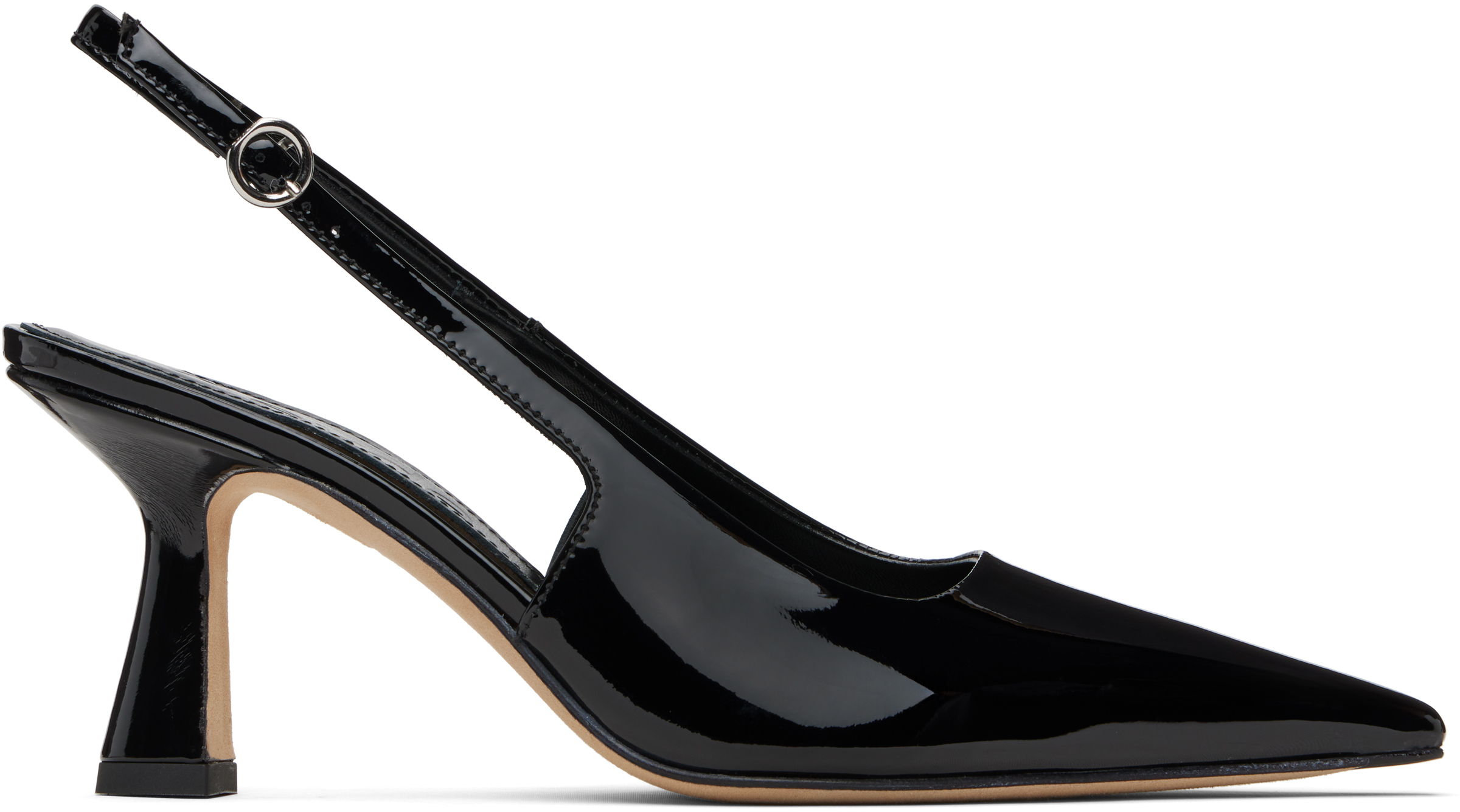 Black Fernanda Slingback Heels