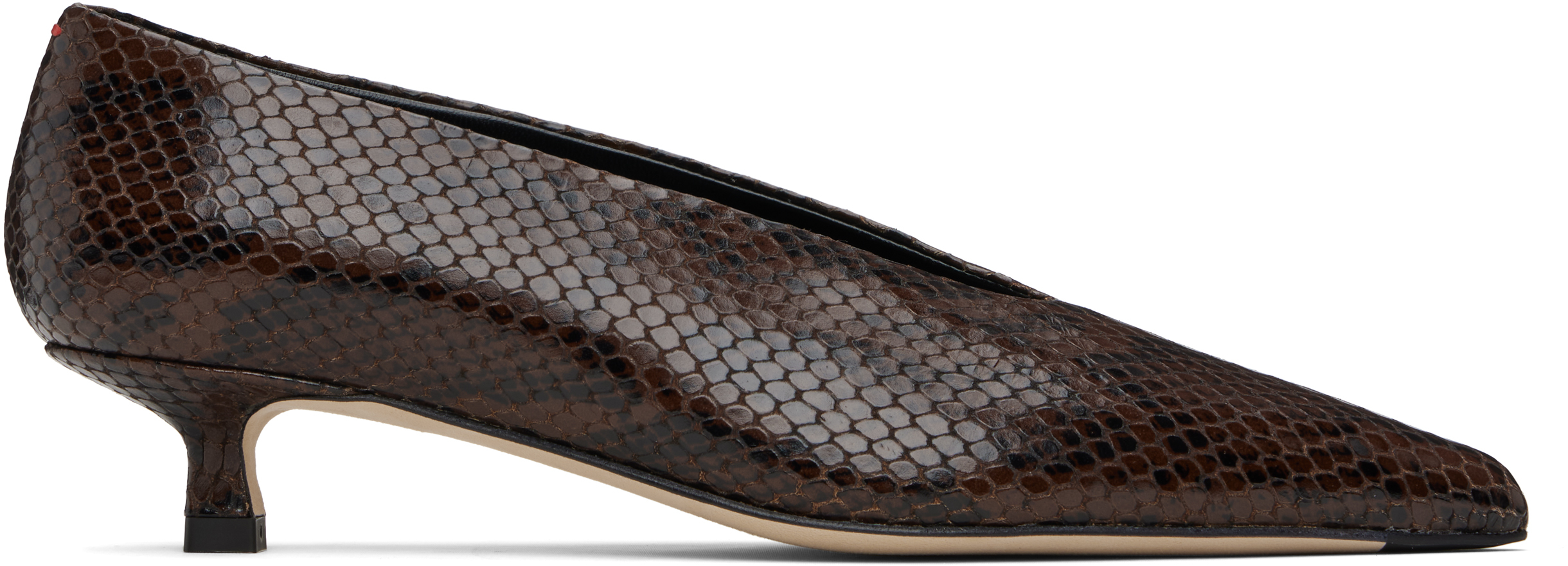 Aeyde Brown Clara Pointed-toe Heels In Brown