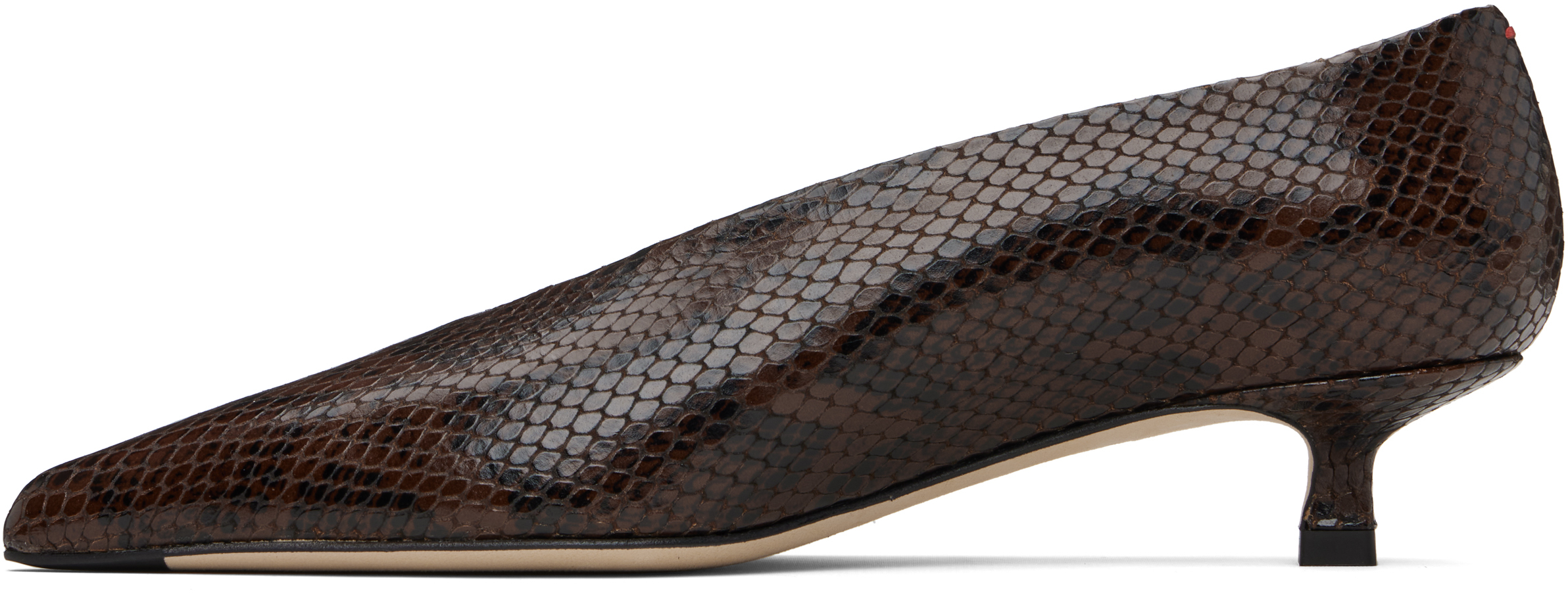 Aeyde Brown Clara Pointed-toe Heels In Brown