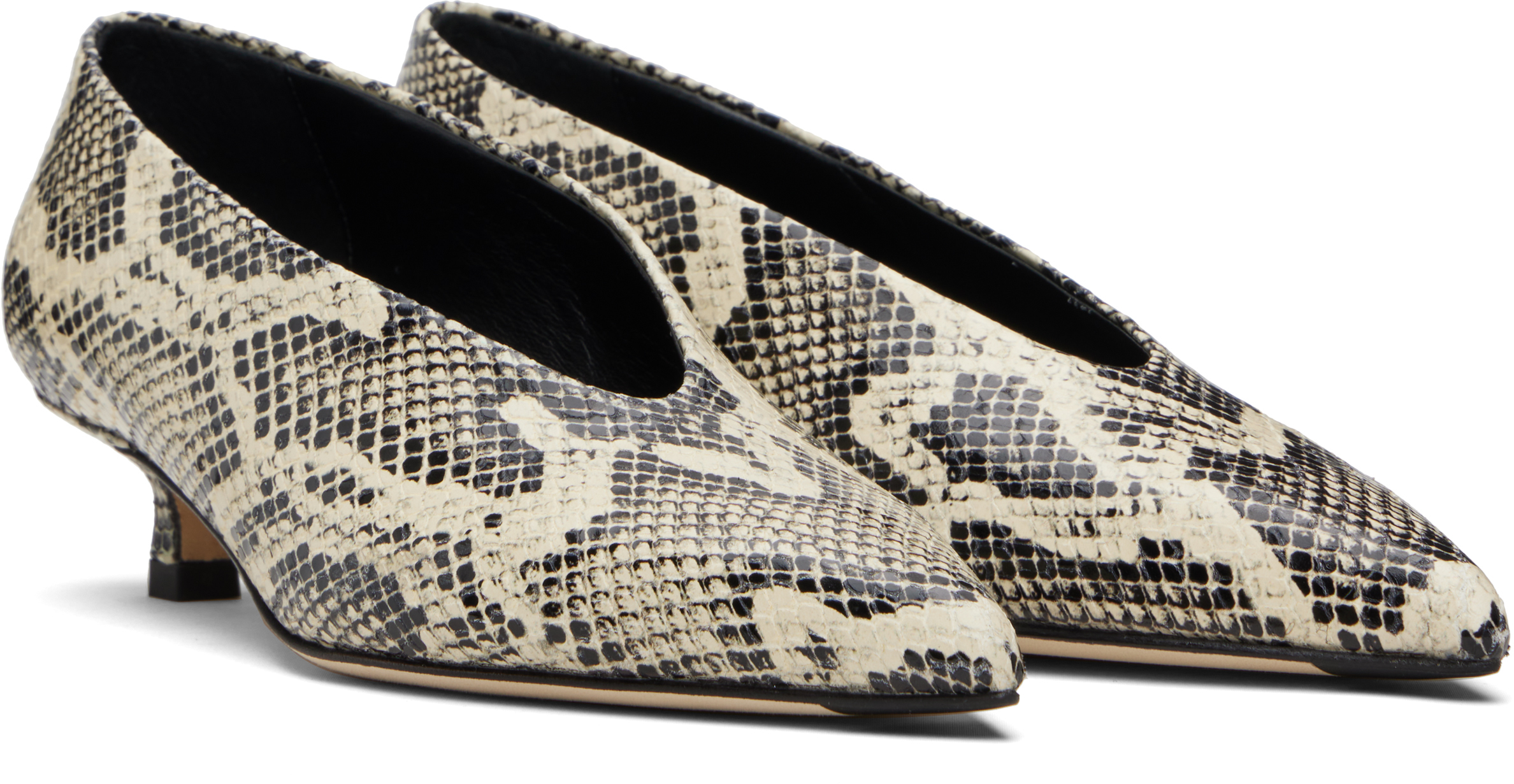 Aeyde Beige Clara Pointed-toe Heels In White