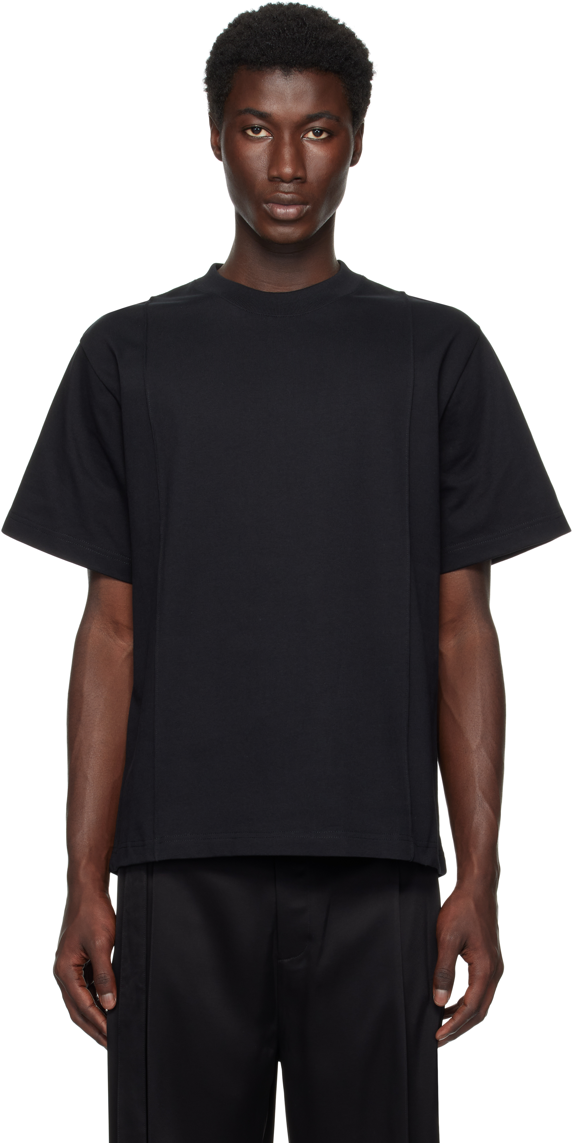 Black Creased Oversized T-shirt