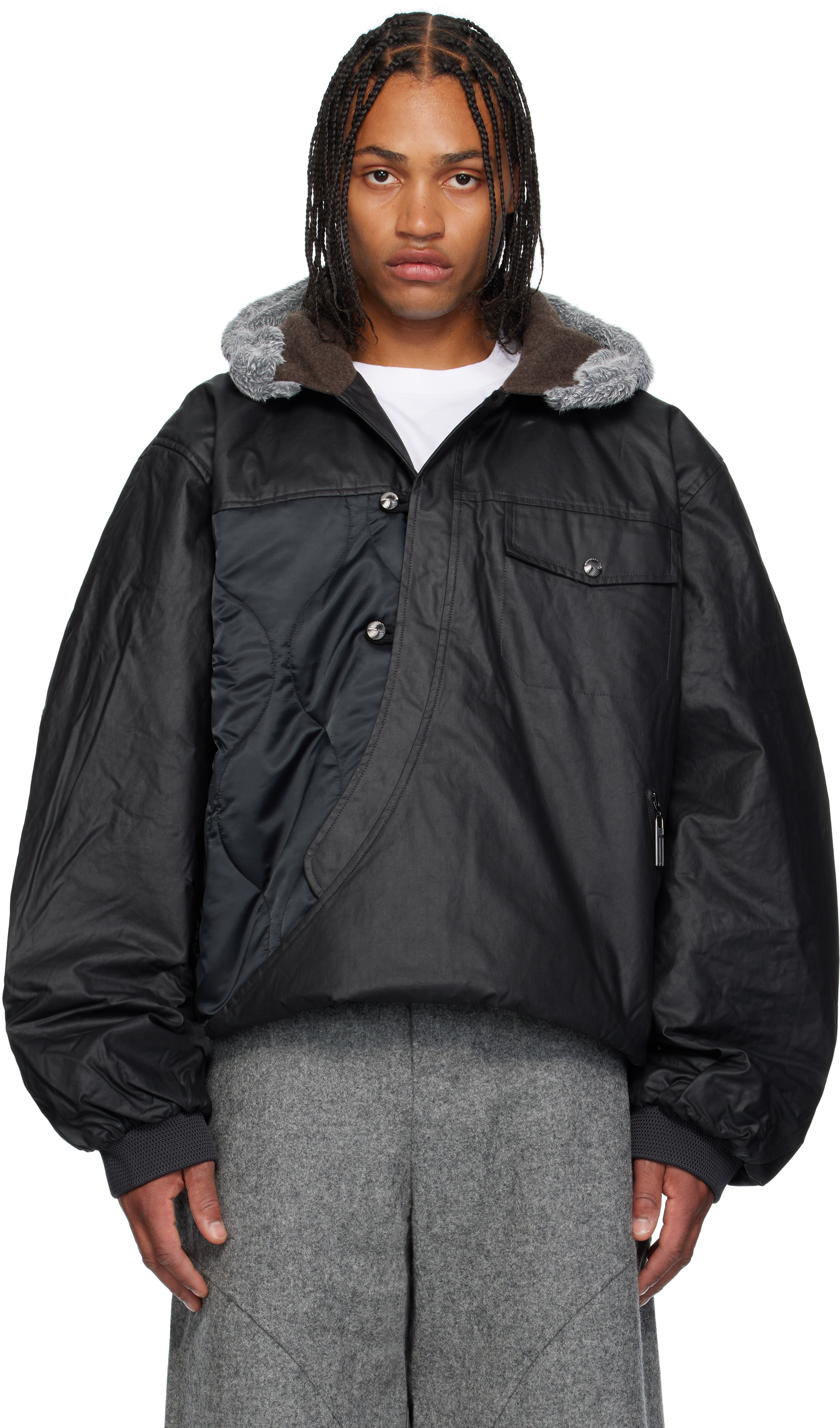 Black York Winter Jacket by NAMESAKE on Sale
