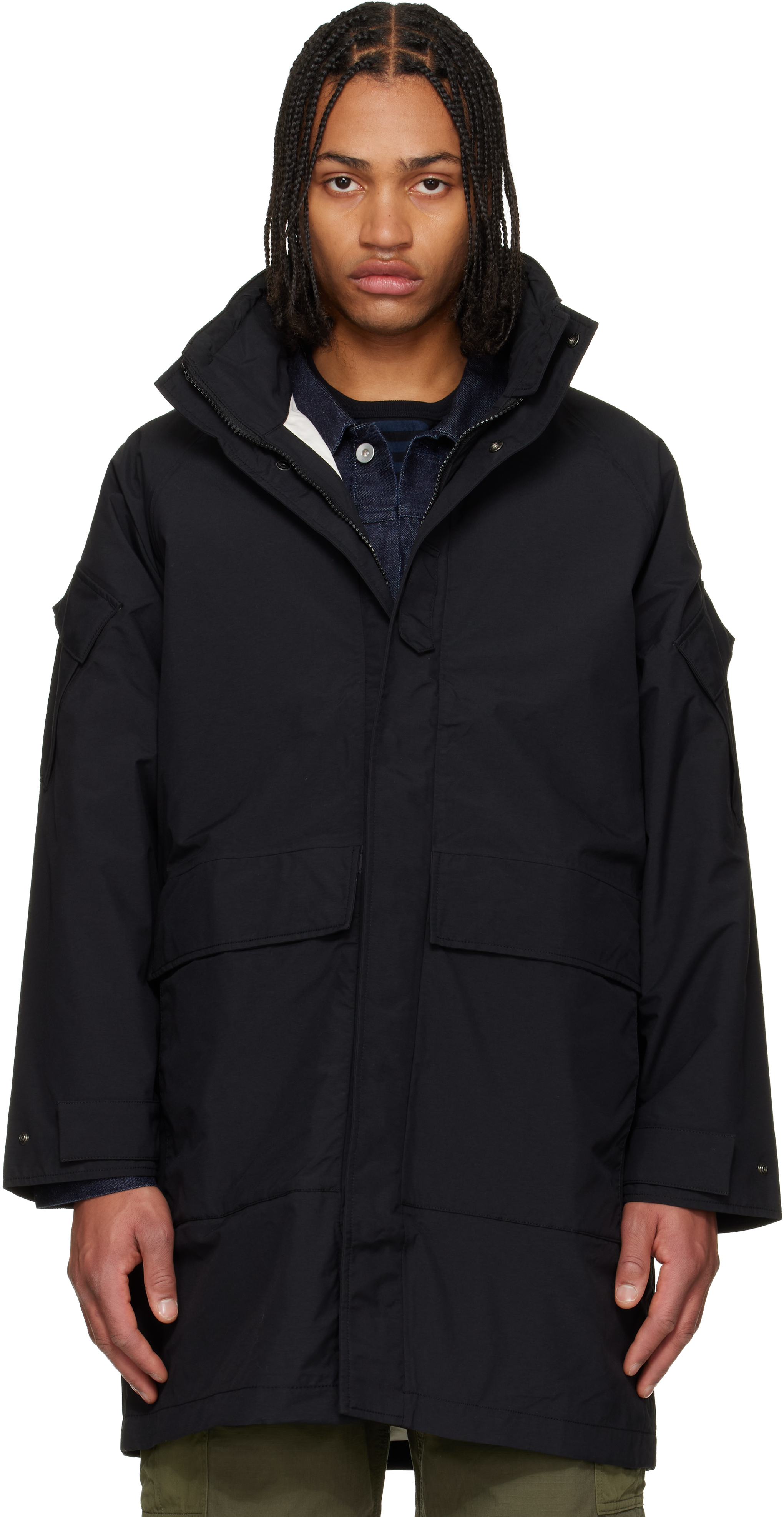 nanamicaのブラック 2L NYLON GORE-TEX クルーザー コートがセール中