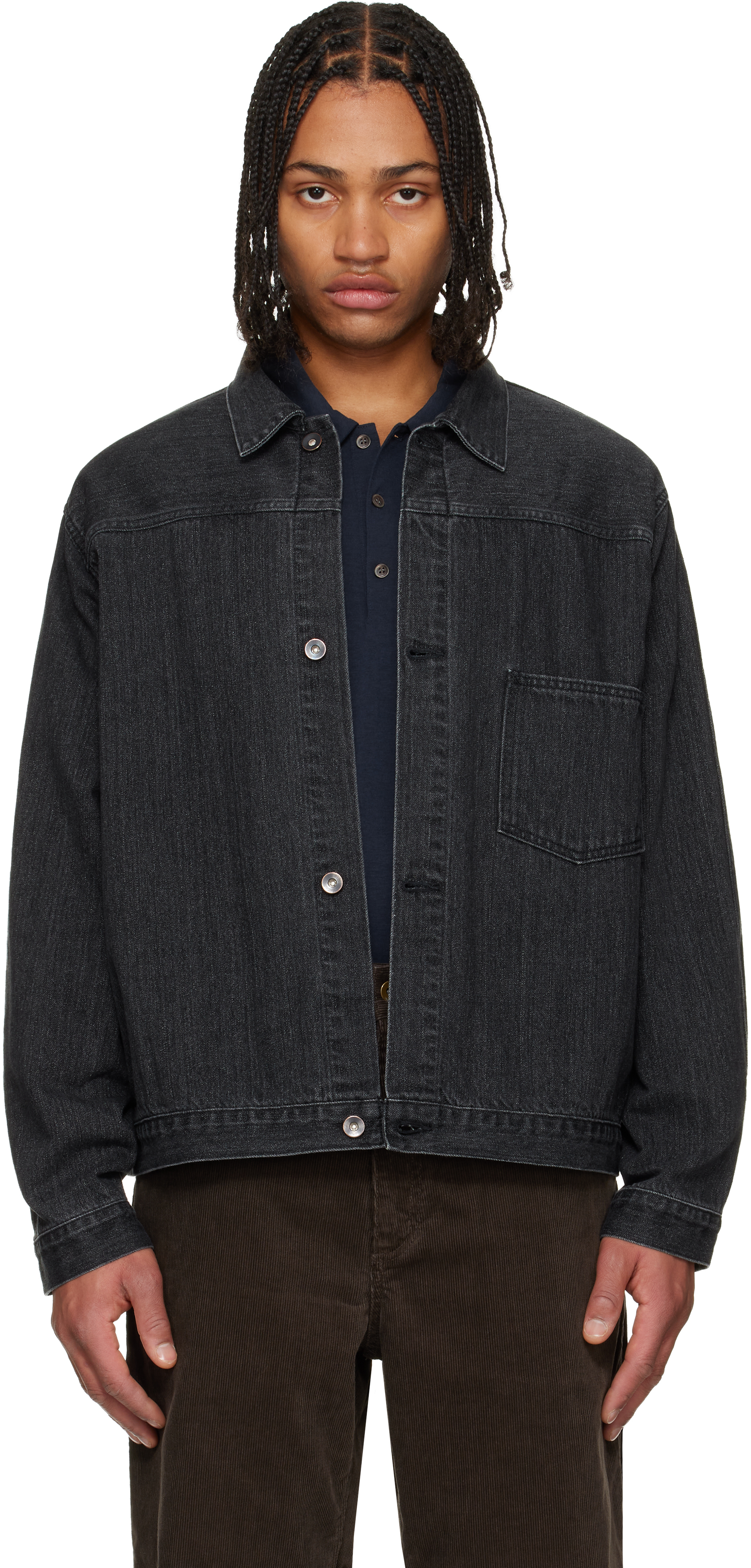 Nanamica Gray Short Denim Jacket