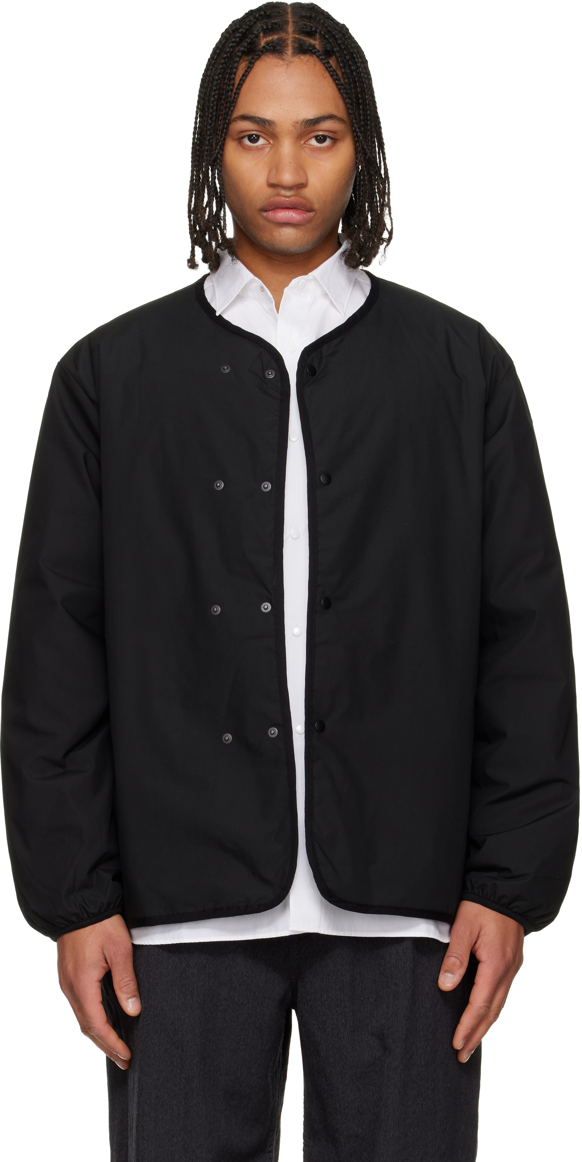 Black Reversible Down Cardigan by nanamica on Sale