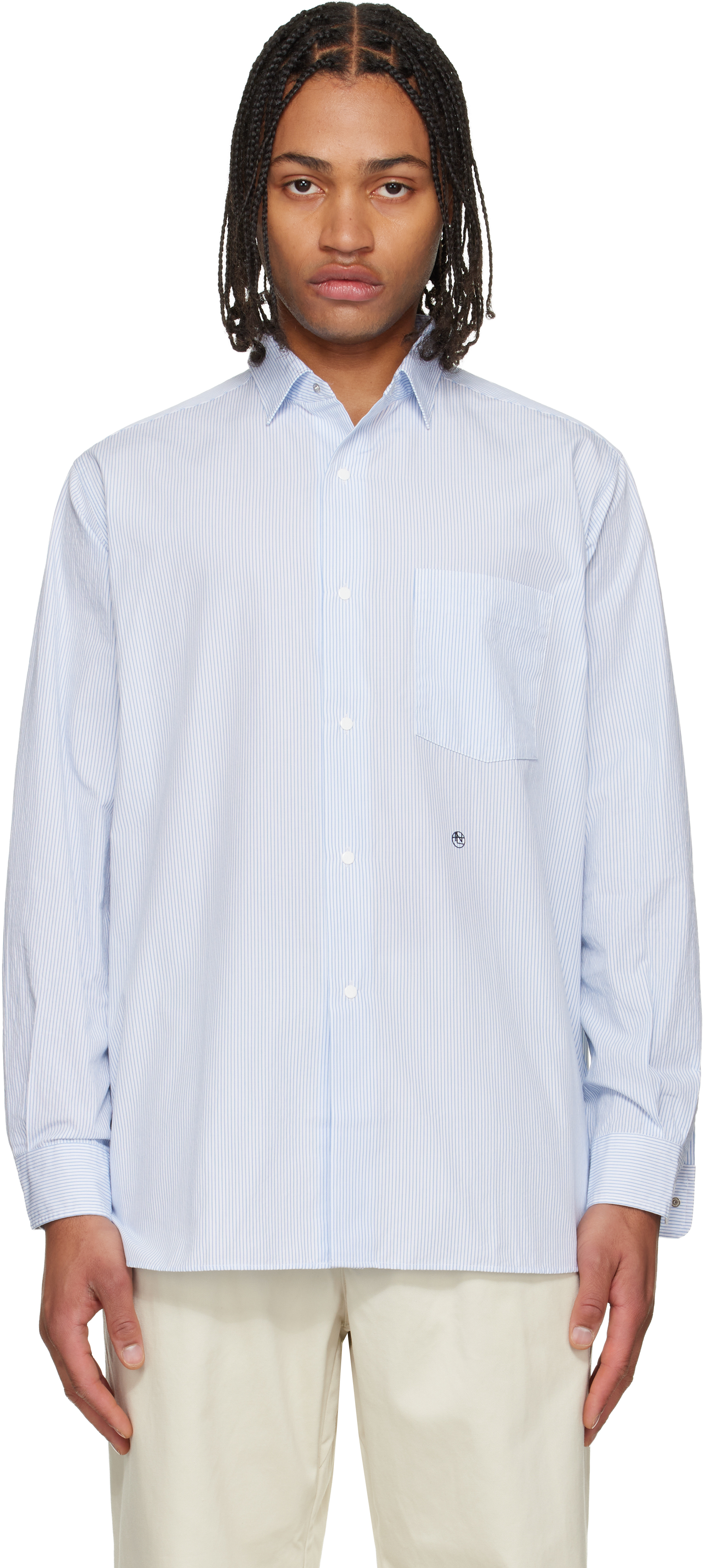 ナナミカ Regular Collar Wind Shirt nanamica『Regular Collar Stripe