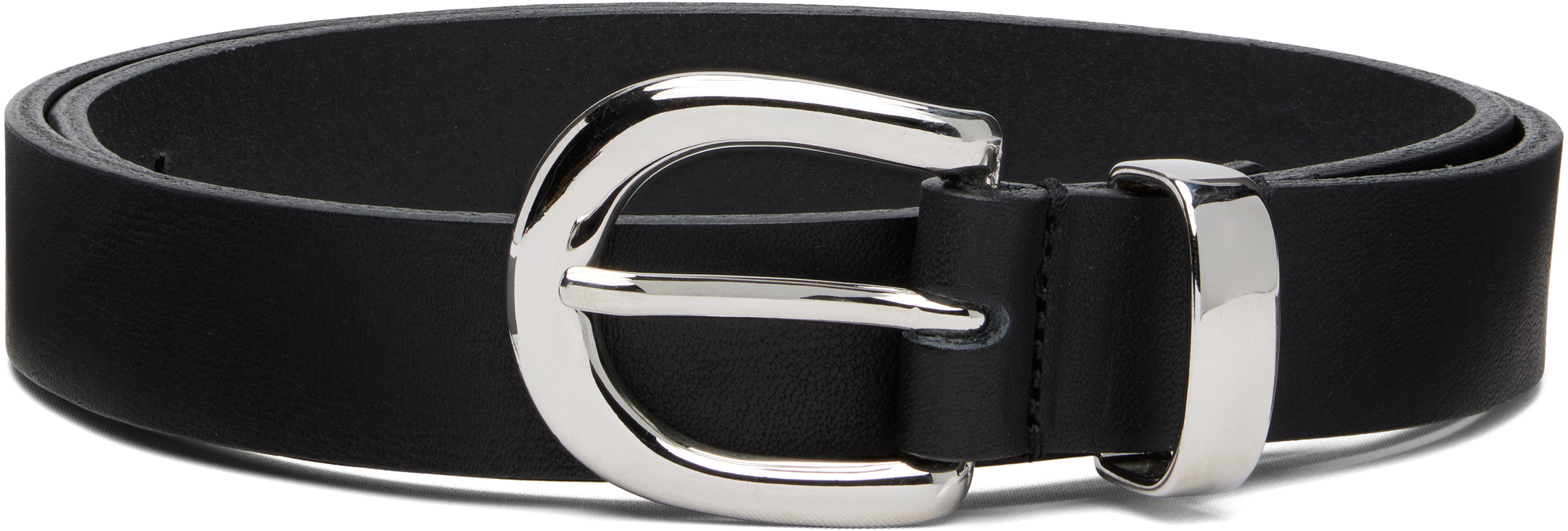 Black Simple 2.5cm Belt