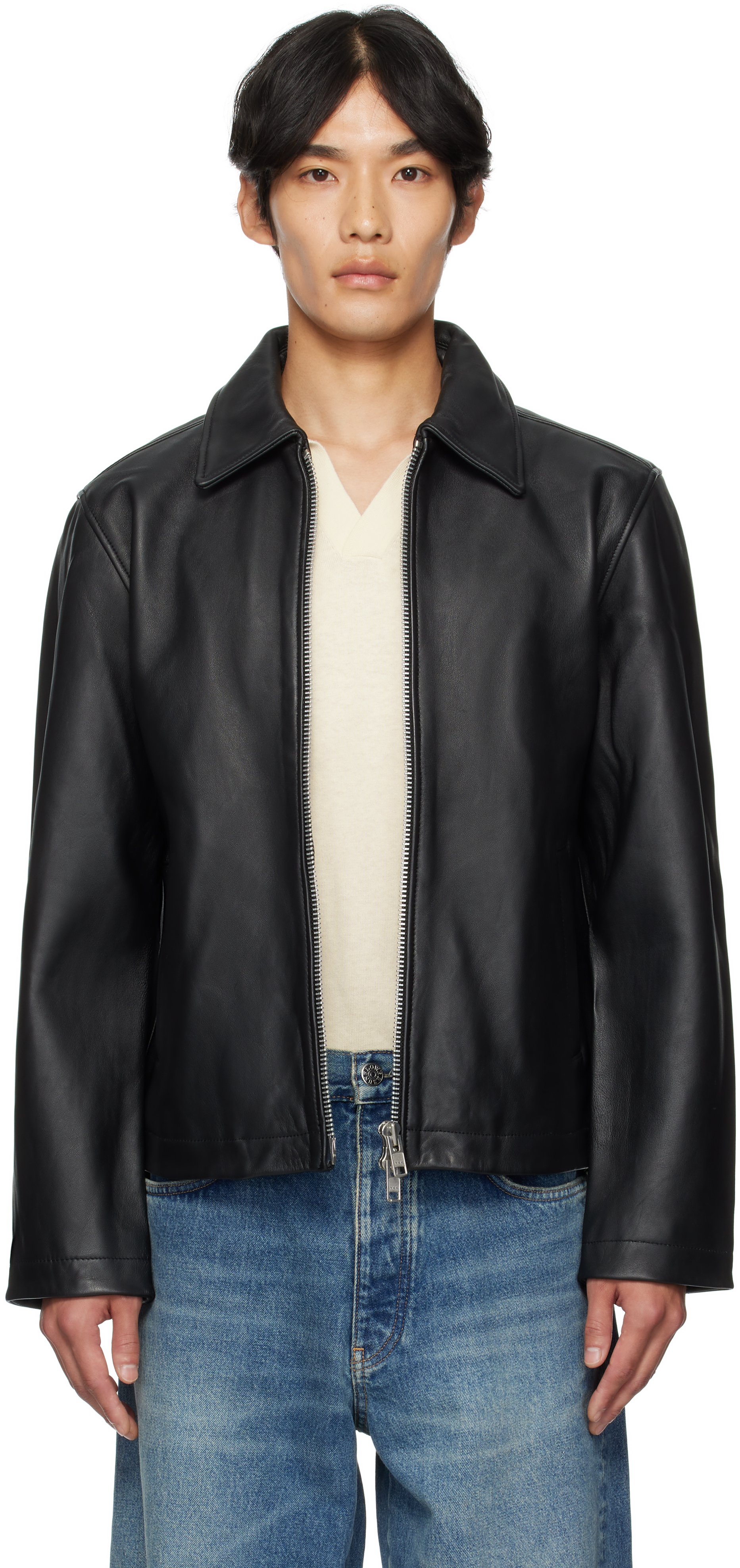 Black Short Leather Jacket