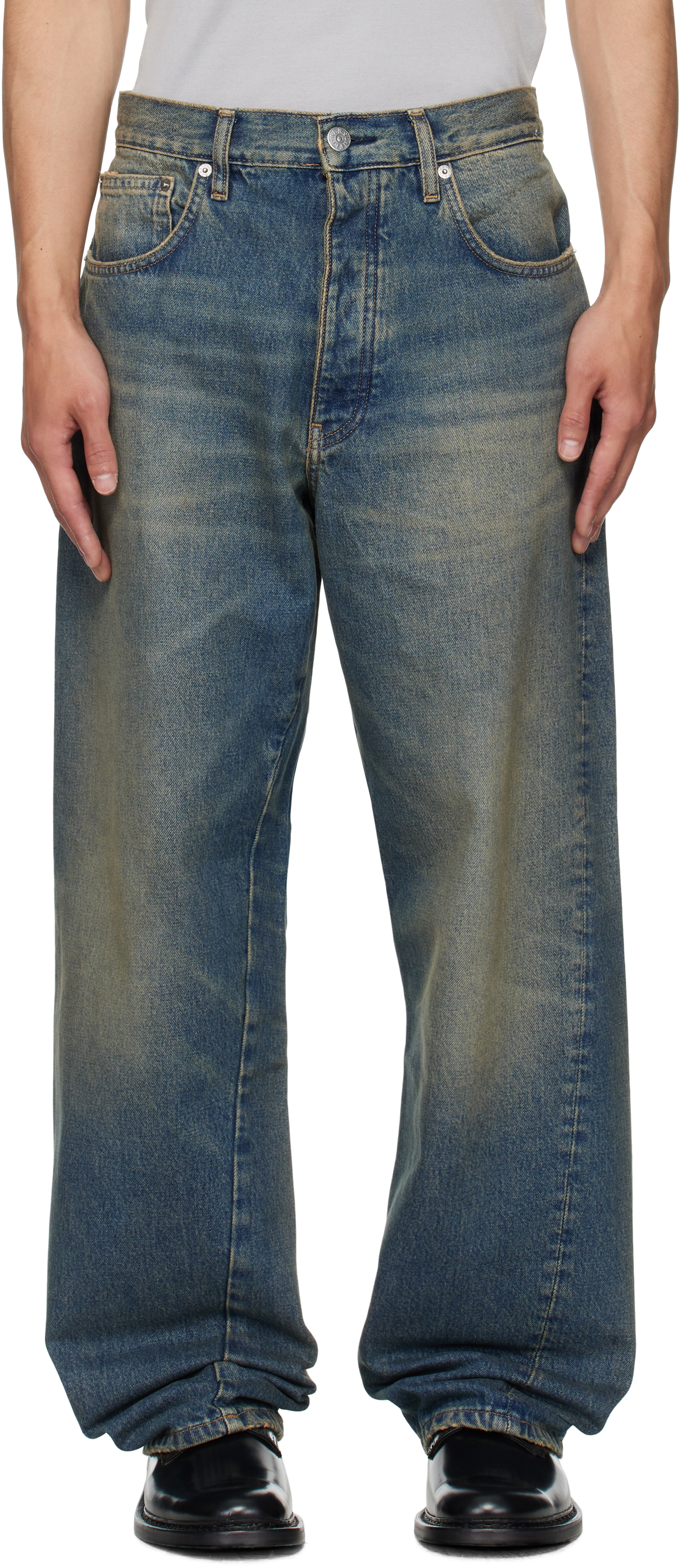 Blue Wide Twist Jeans