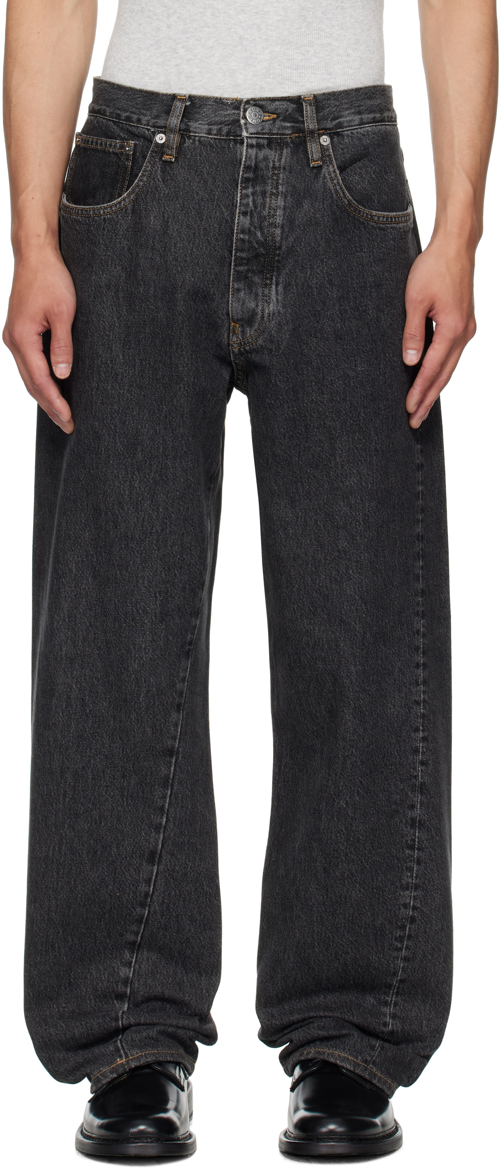 Black Wide Twist Jeans