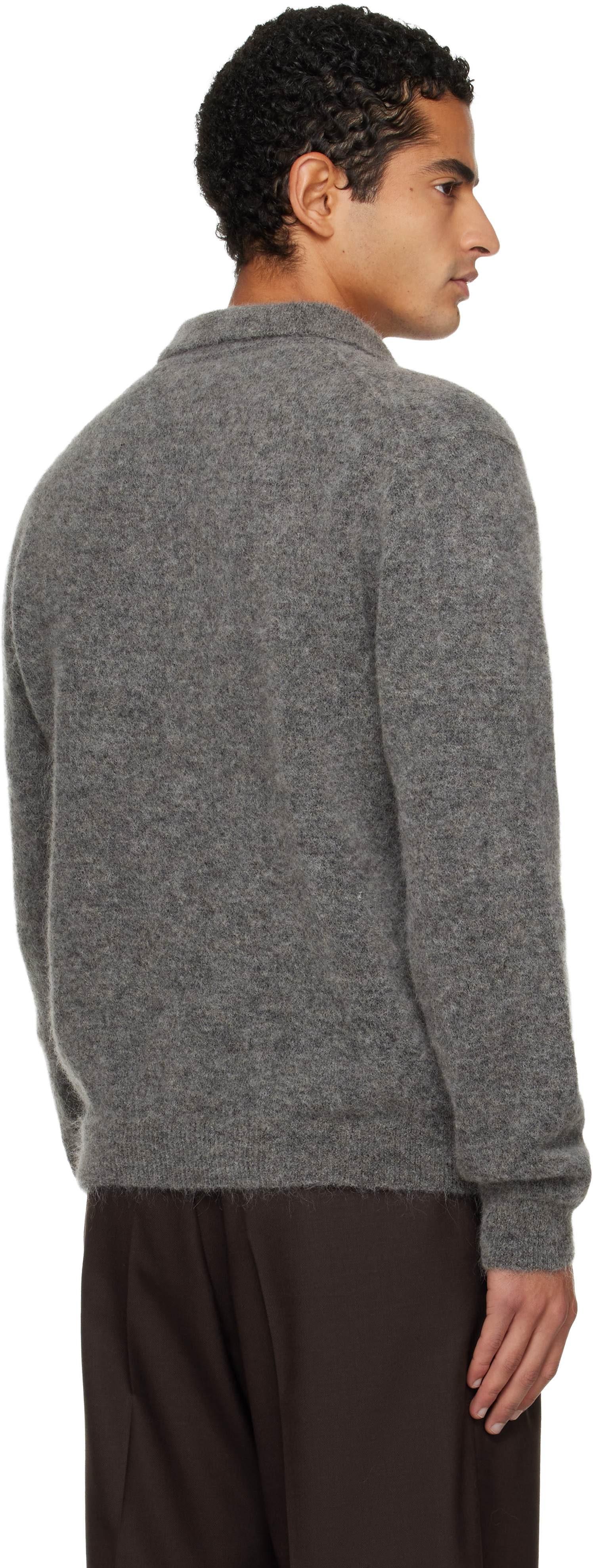 Sunflower Gray Mohair Polo In Gray