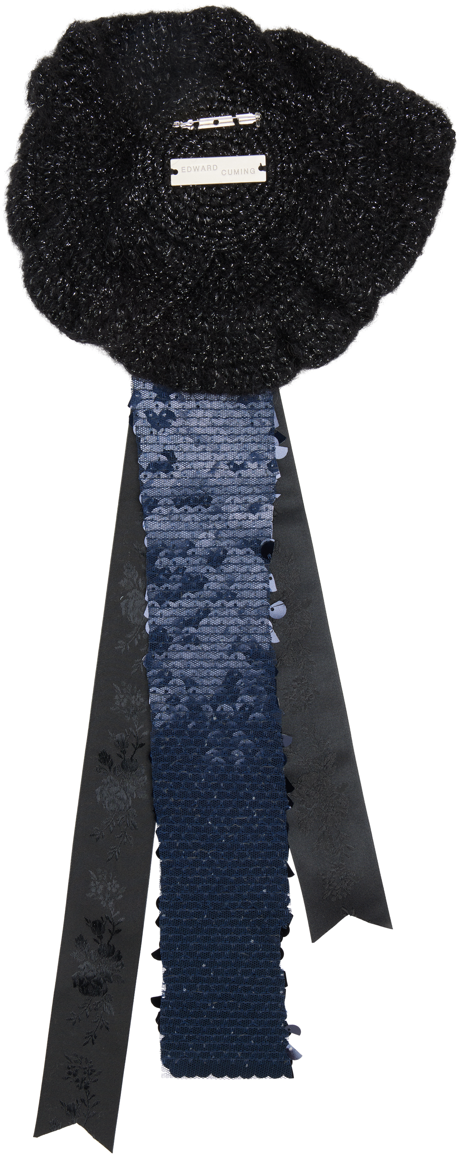 Edward Cuming Black Pésame Artisanal Brooch In Black