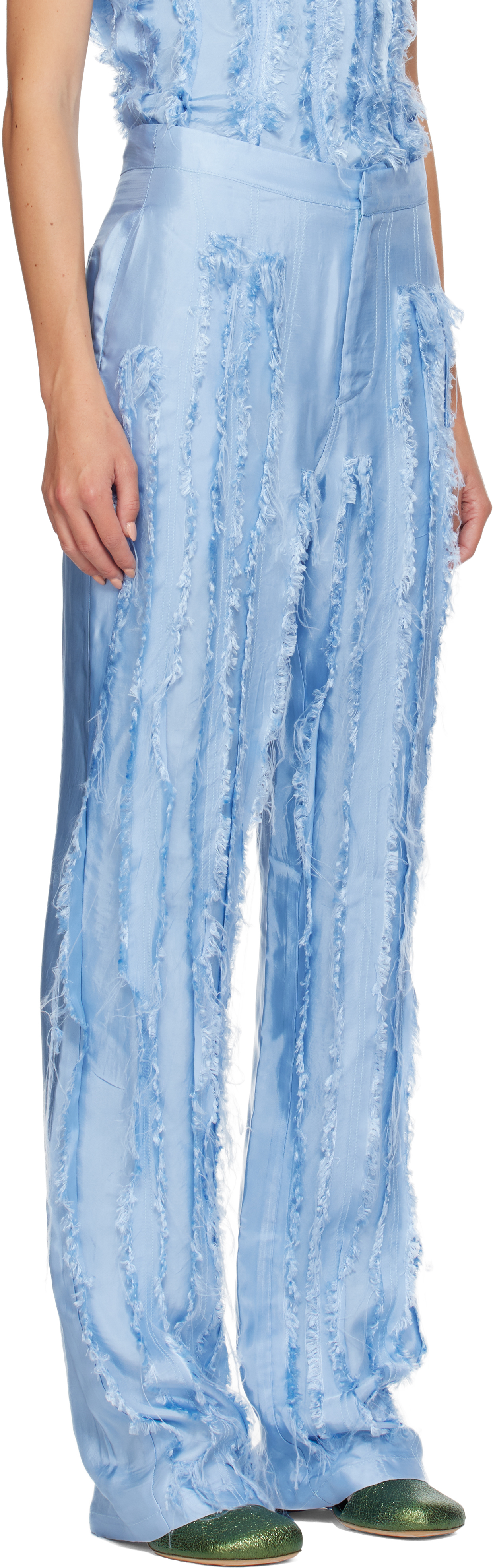 Edward Cuming Blue Scratch The Itch Trousers In Blue