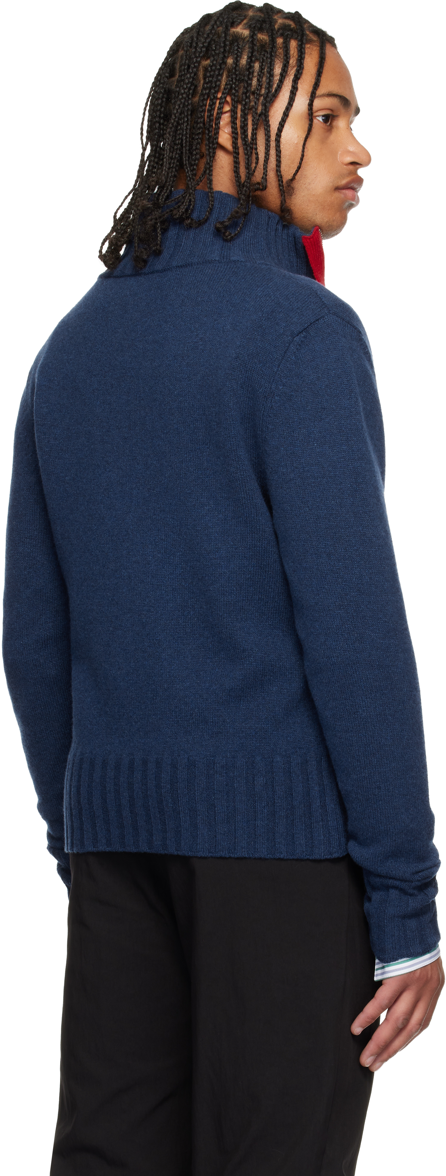 Edward Cuming Navy Vortex Window Jacket In Blue