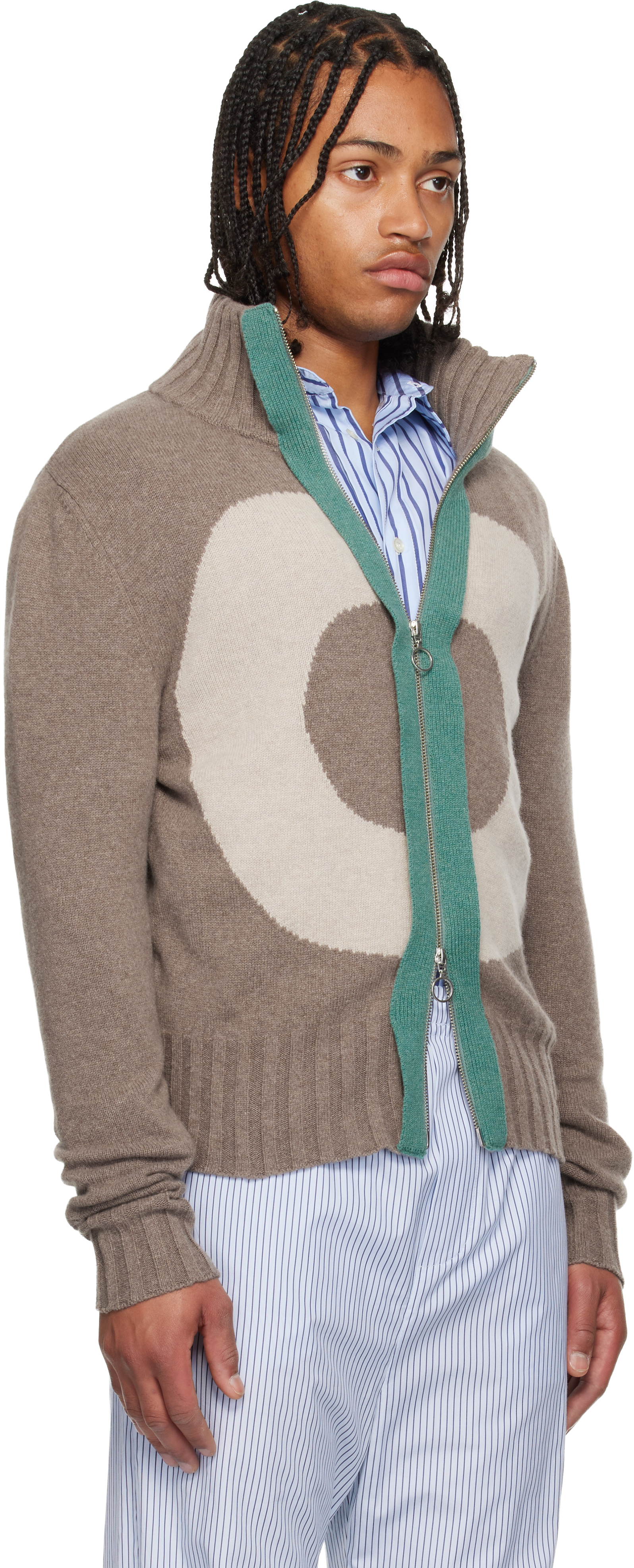 Edward Cuming Brown Vortex Window Jacket In Brown