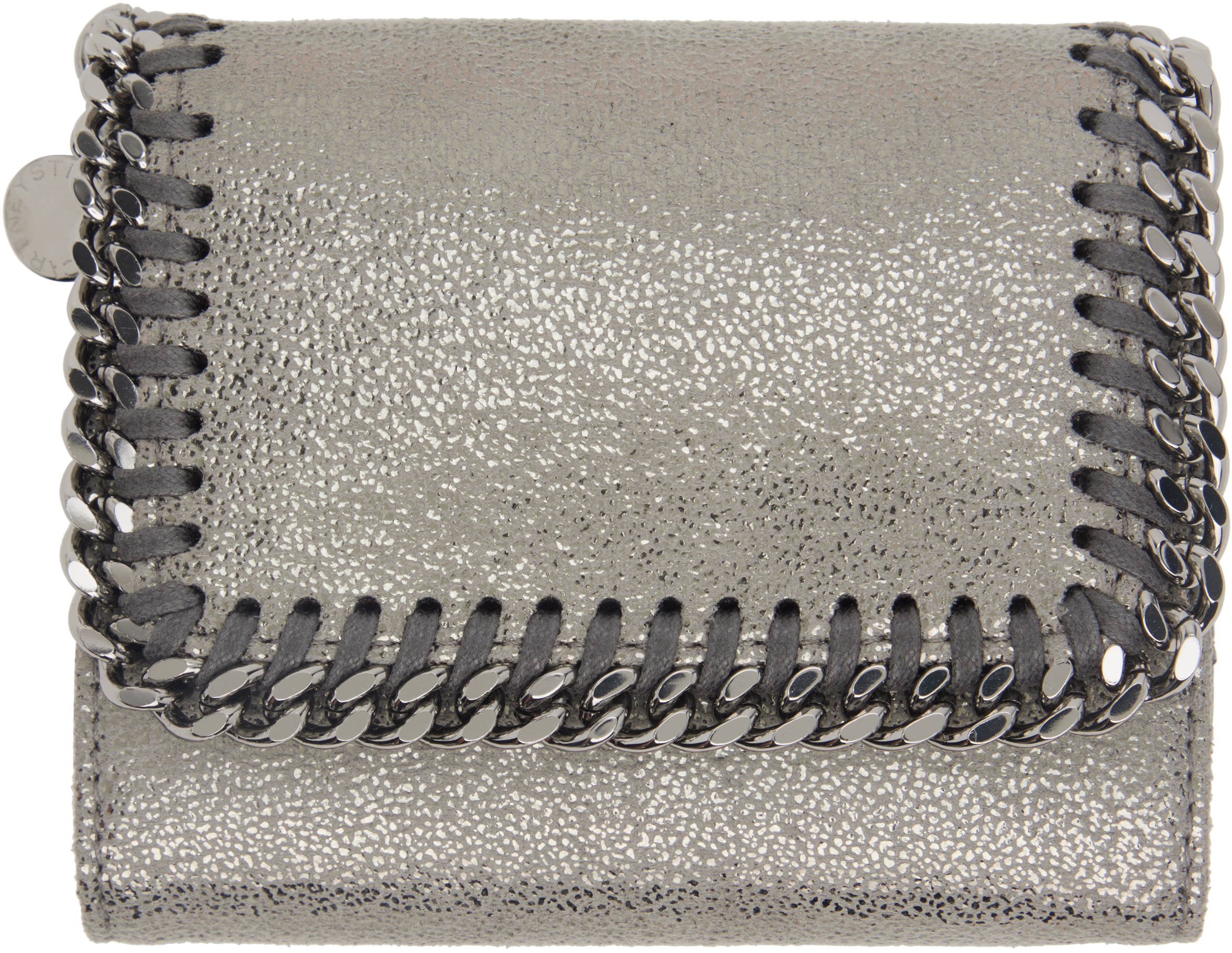 Stella Mccartney Silver Falabella Small Flap Wallet