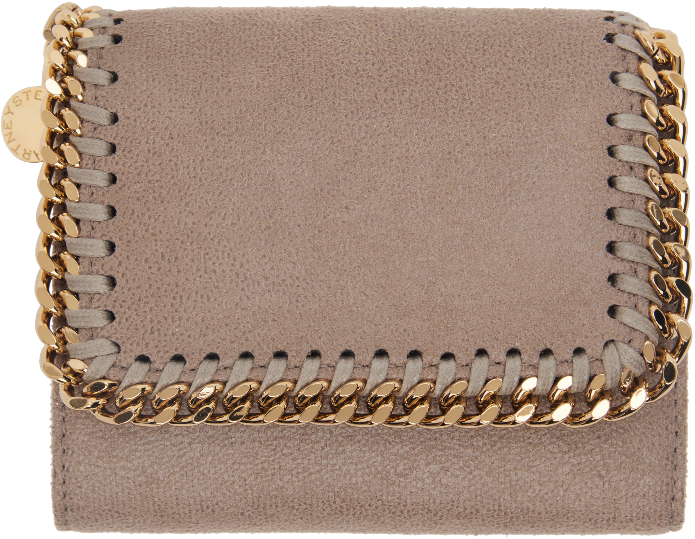 Stella Mccartney Taupe Falabella Small Flap Wallet