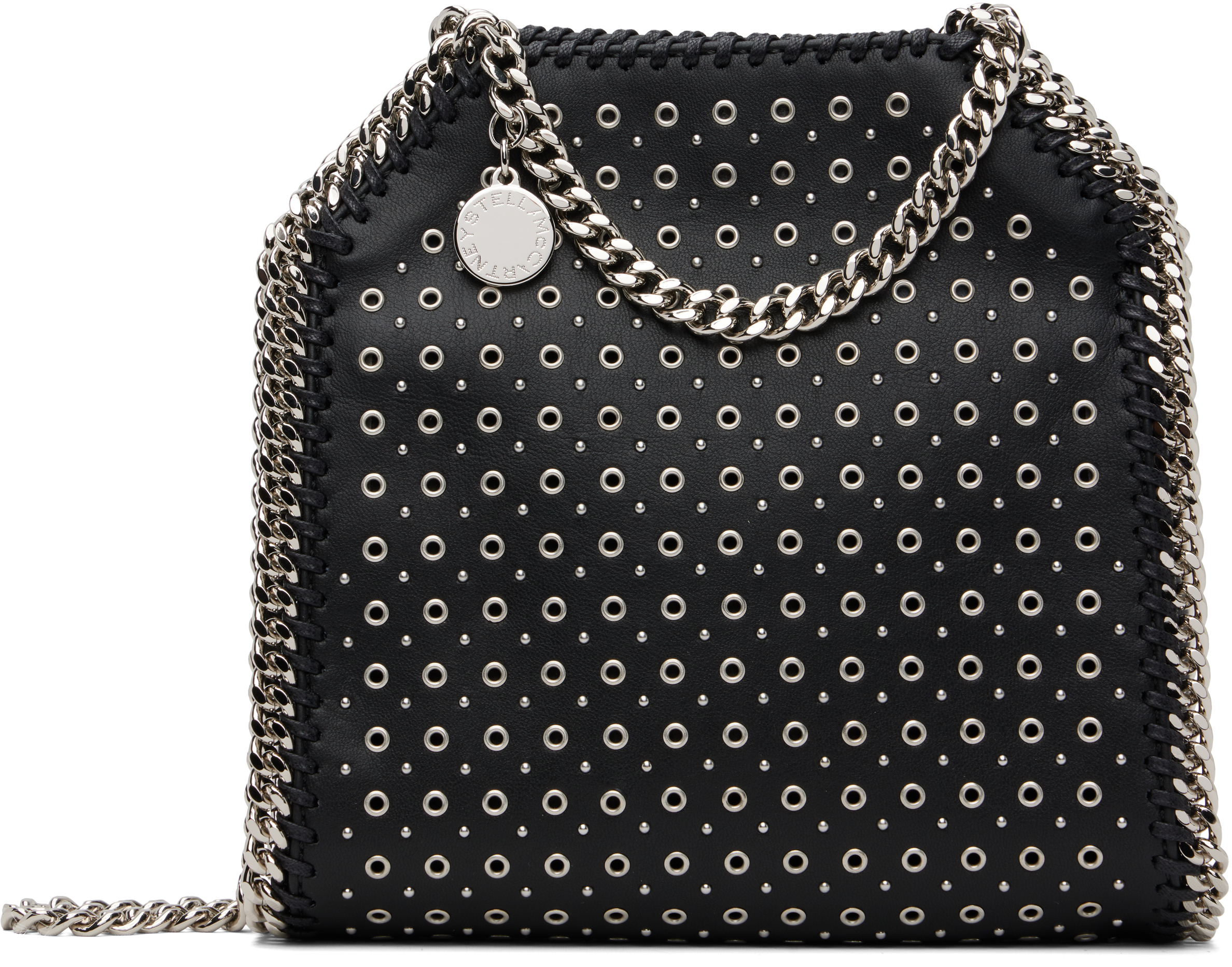 Black Falabella Eyelet-Stud Mini Bag