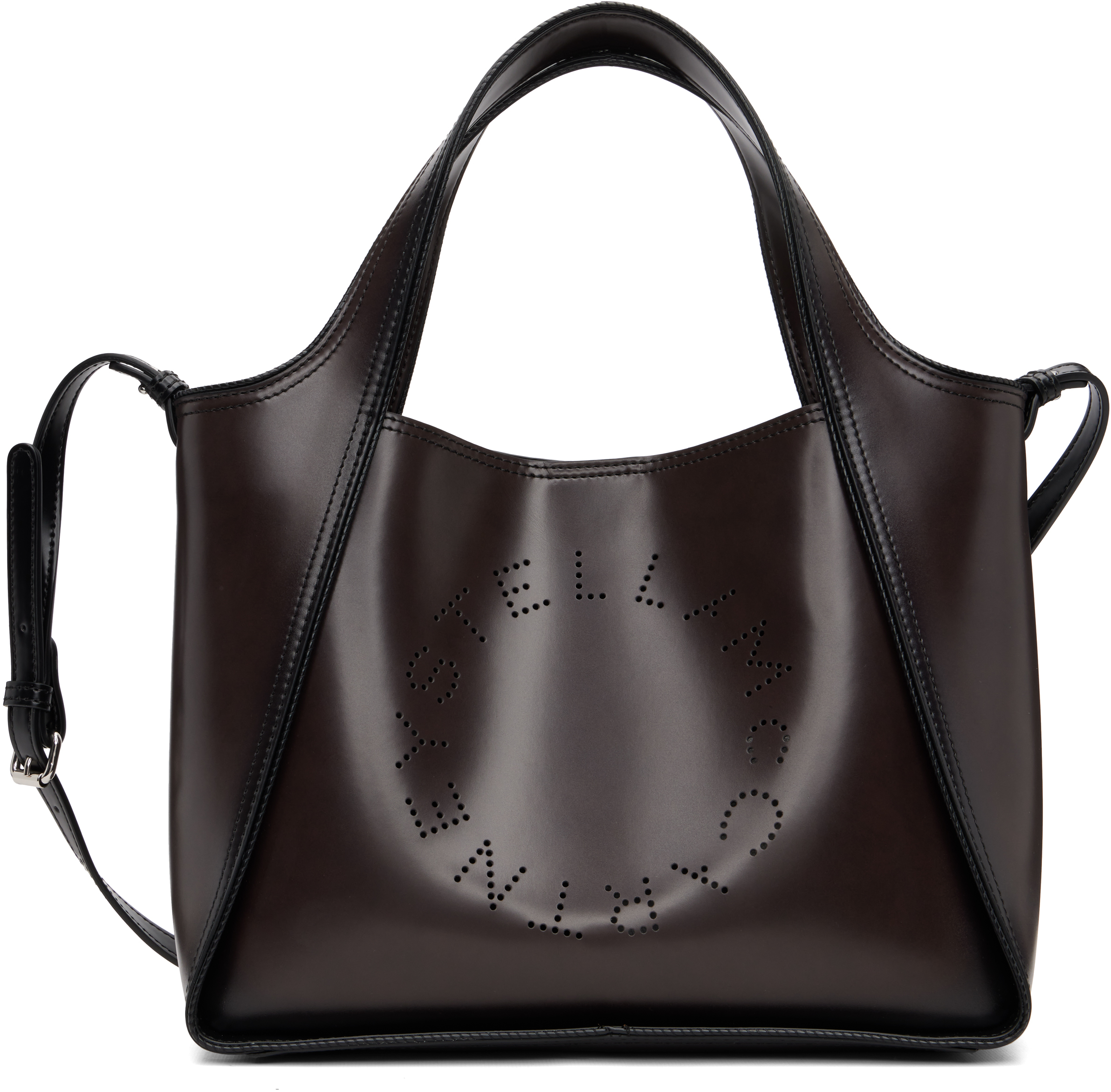 Stella Mccartney Brown Logo Crossbody Bag