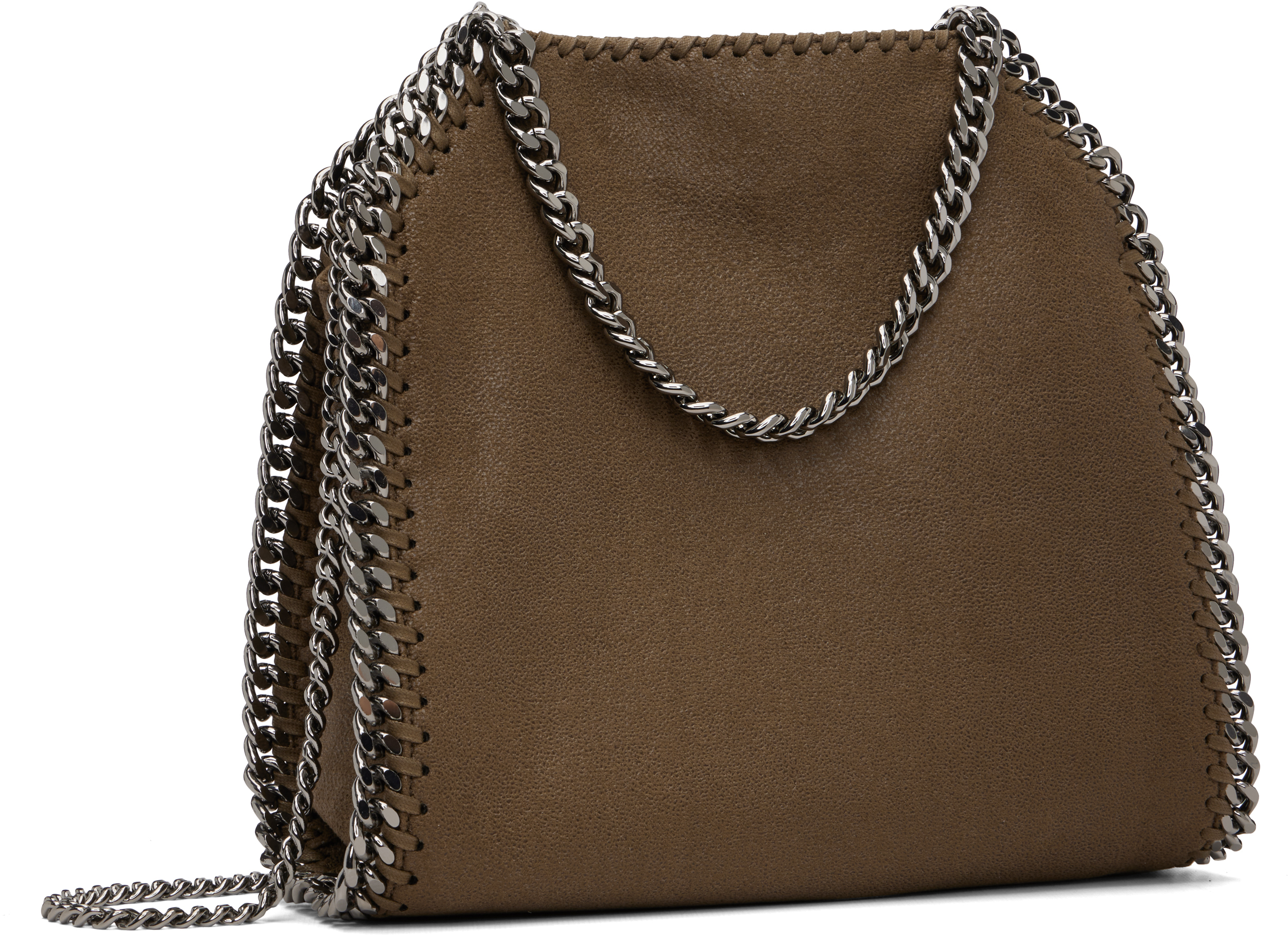 Stella Mccartney Khaki Falabella Mini Tote Bag