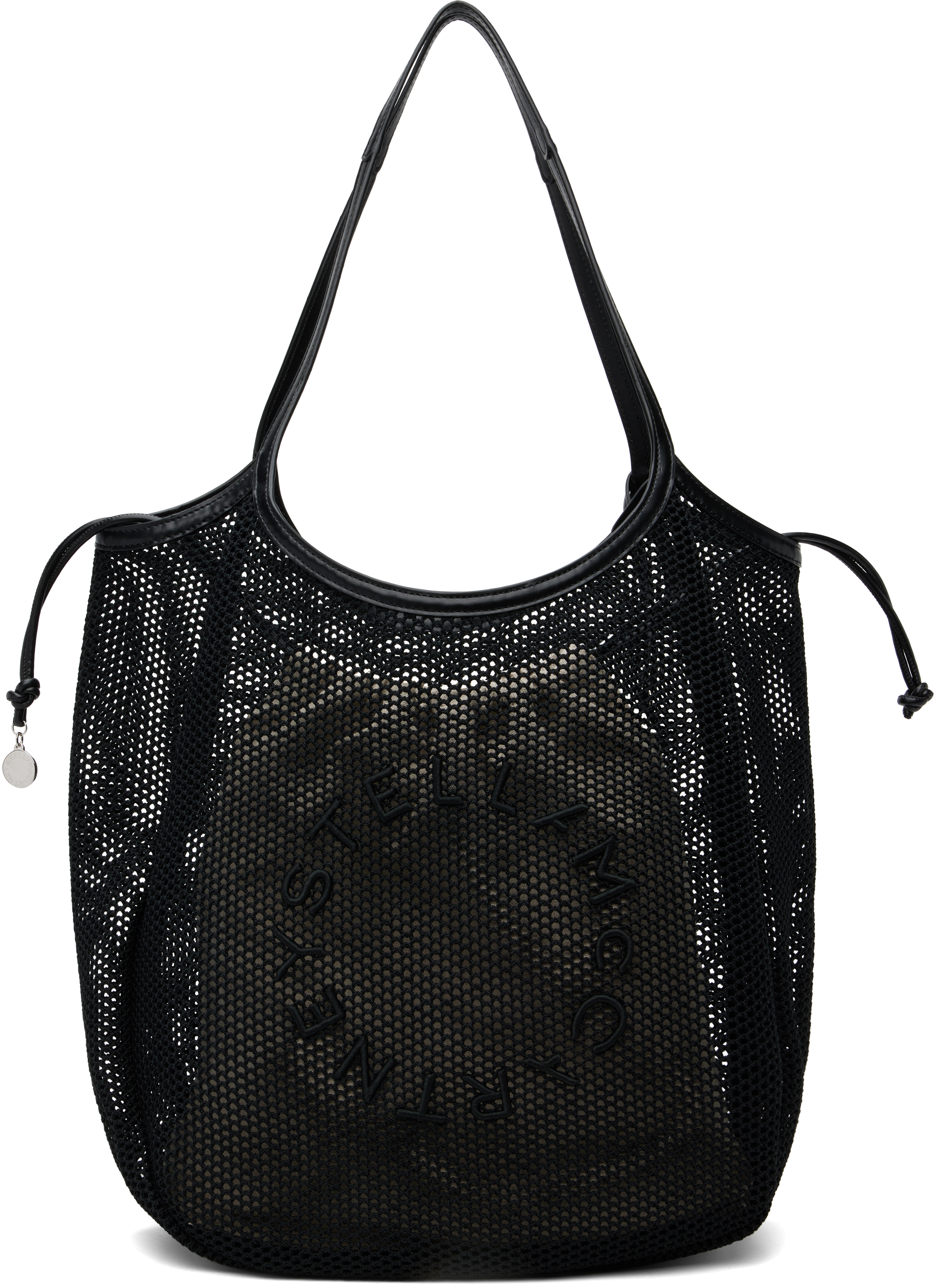 Black Logo Mesh Tote