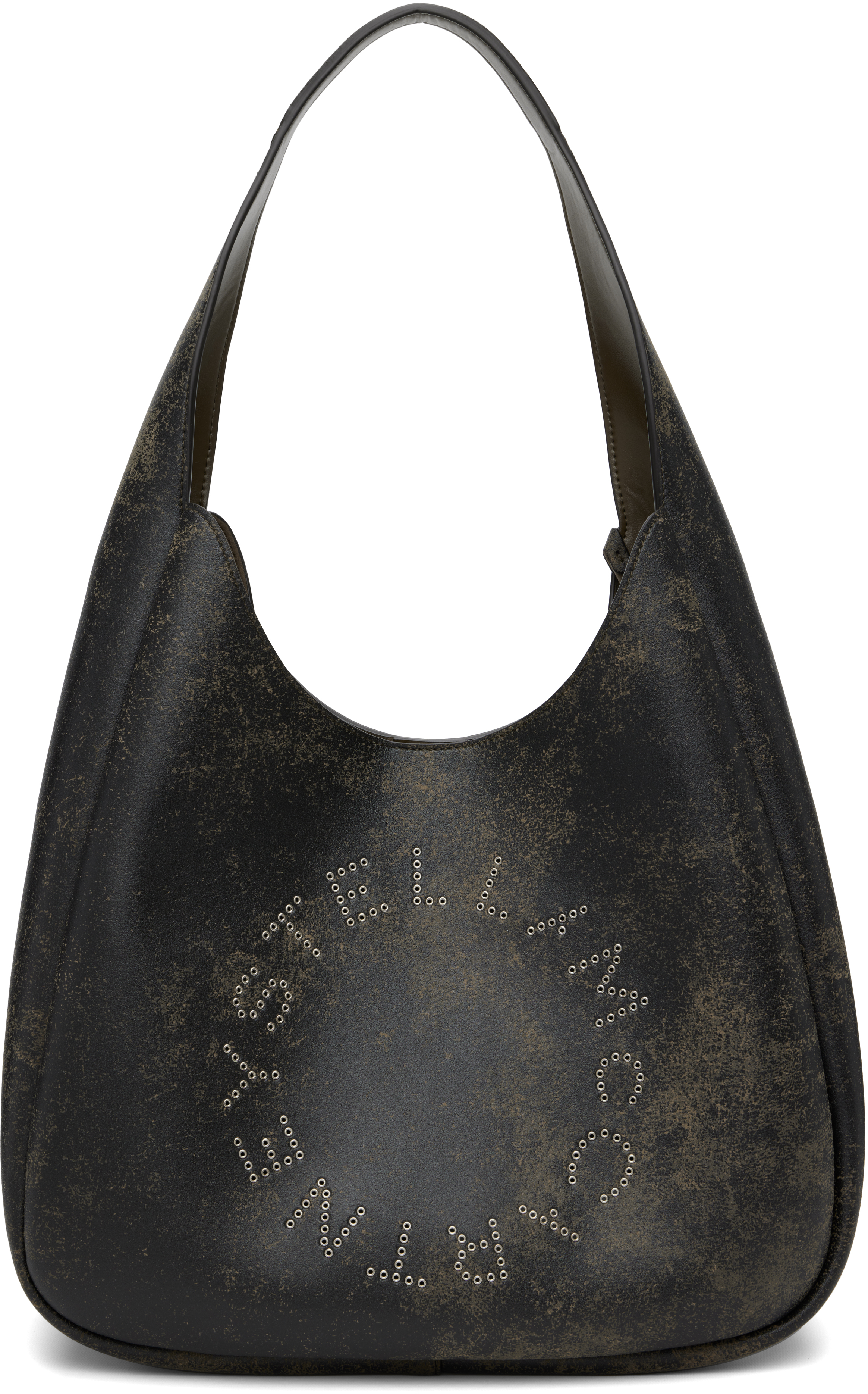 Brown Logo Slouchy Aged Large Tote