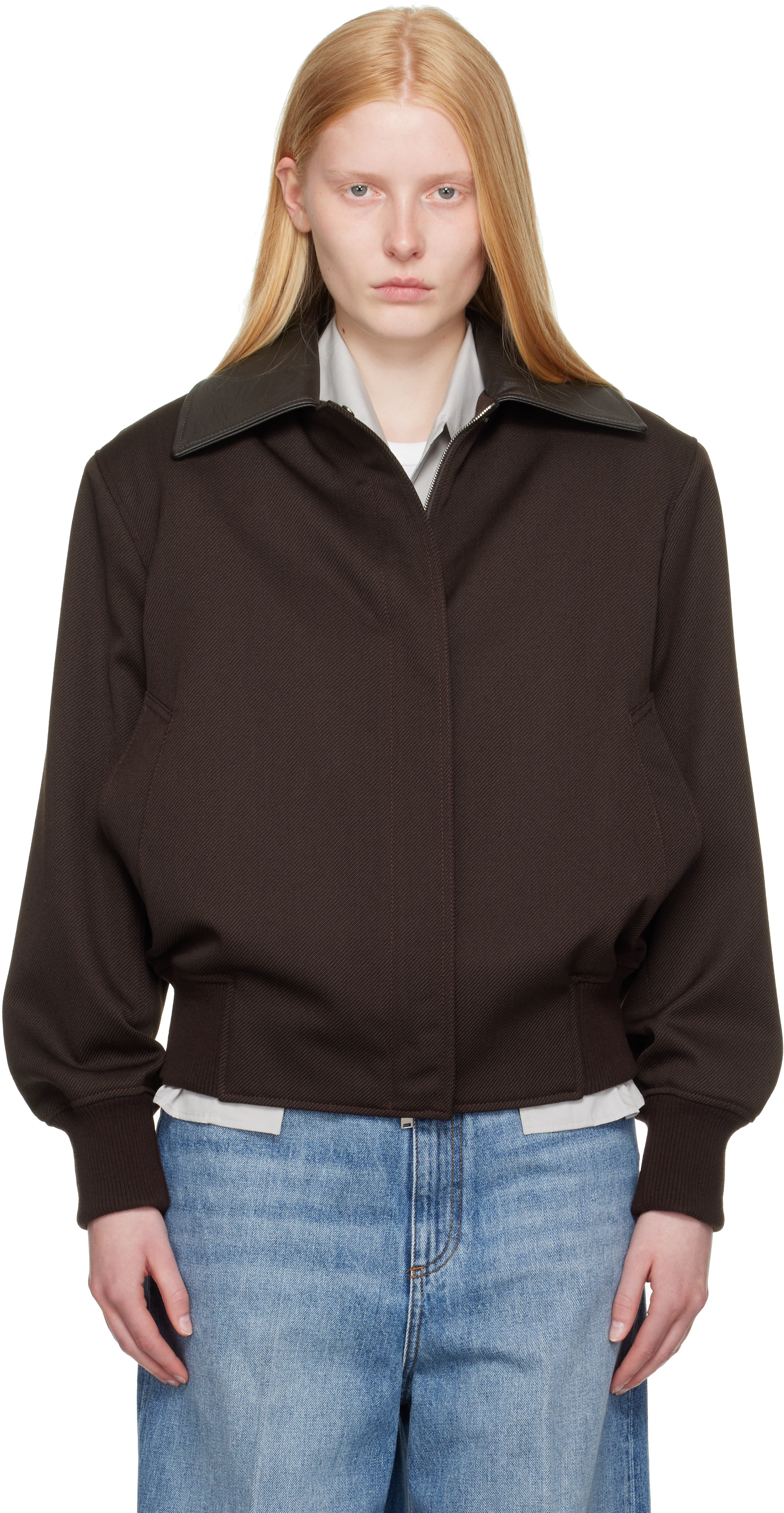 Stella Mccartney Burgundy Twill Tailoring Field Jacket