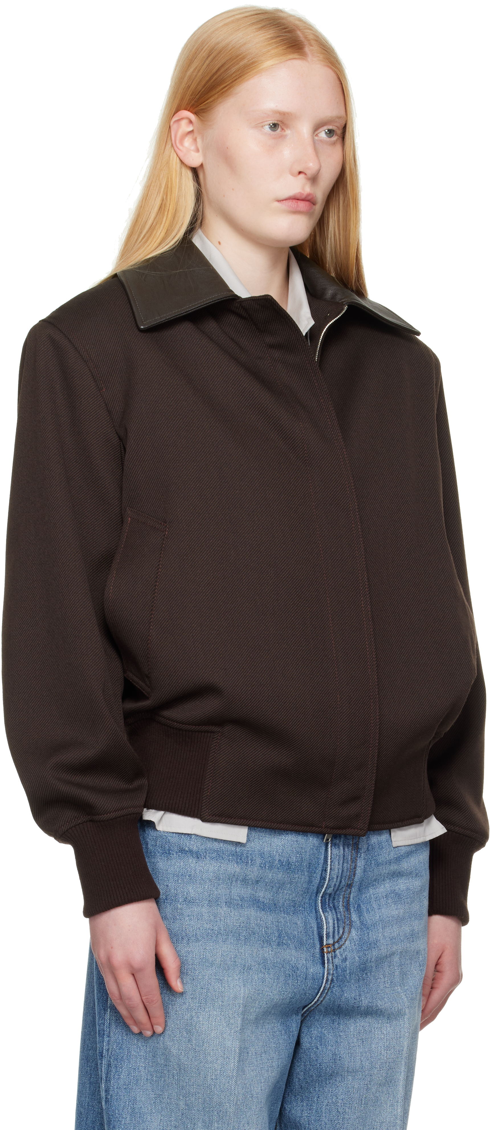 Stella Mccartney Burgundy Twill Tailoring Field Jacket
