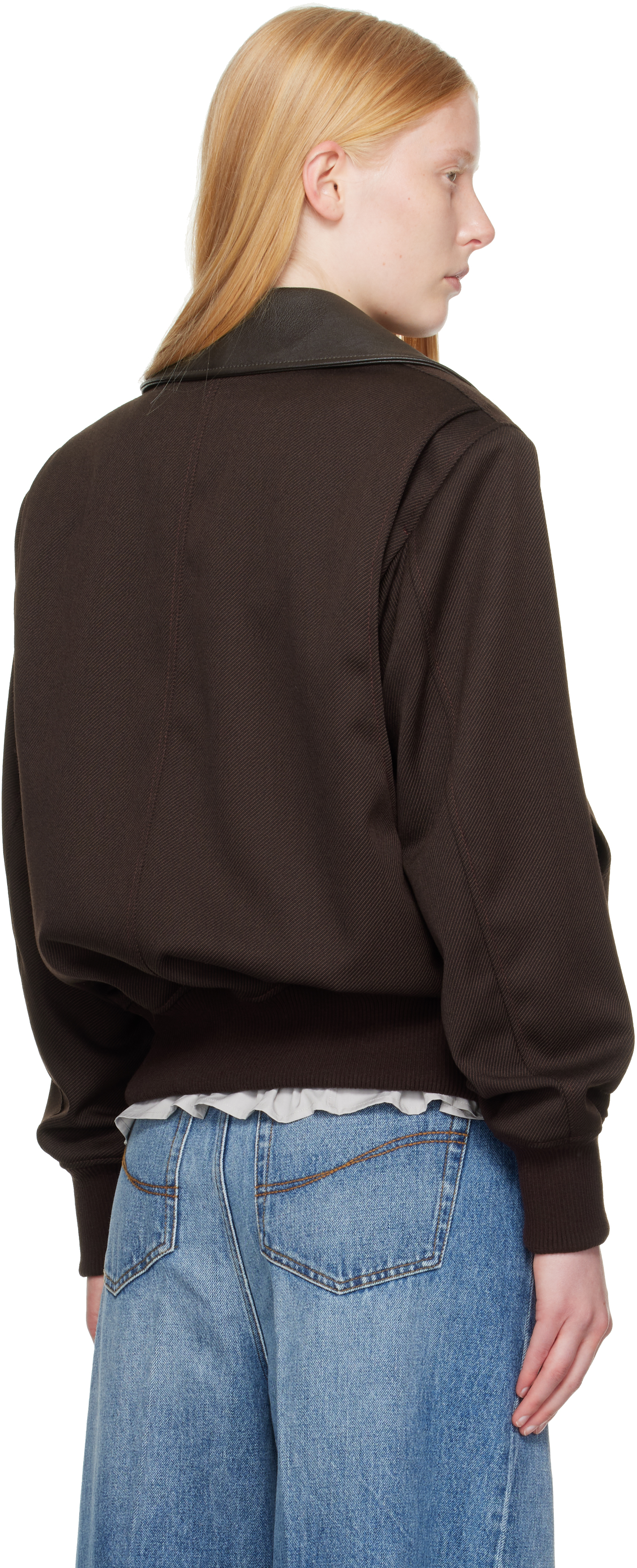 Stella Mccartney Burgundy Twill Tailoring Field Jacket