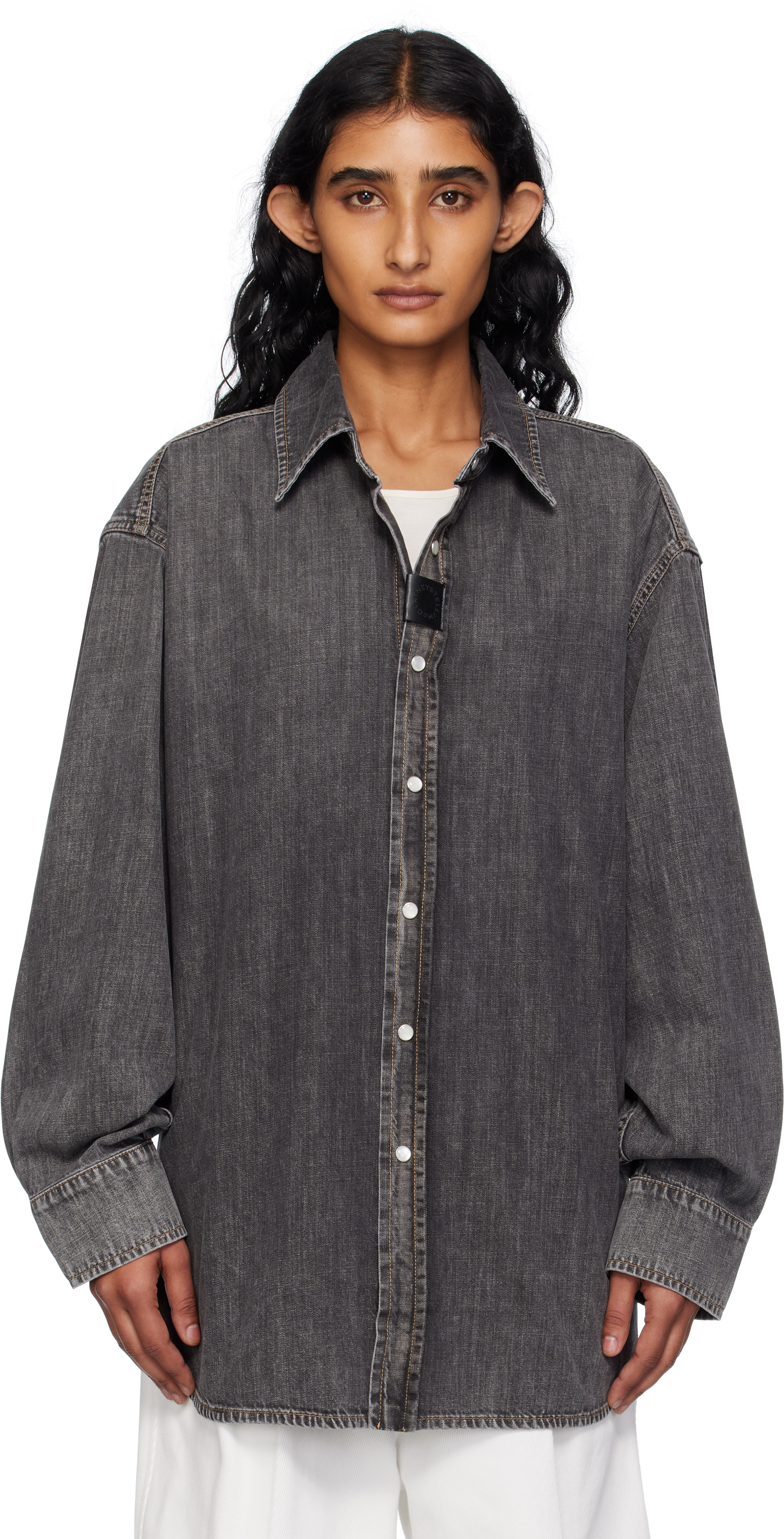 Black Lightweight Denim Shirt