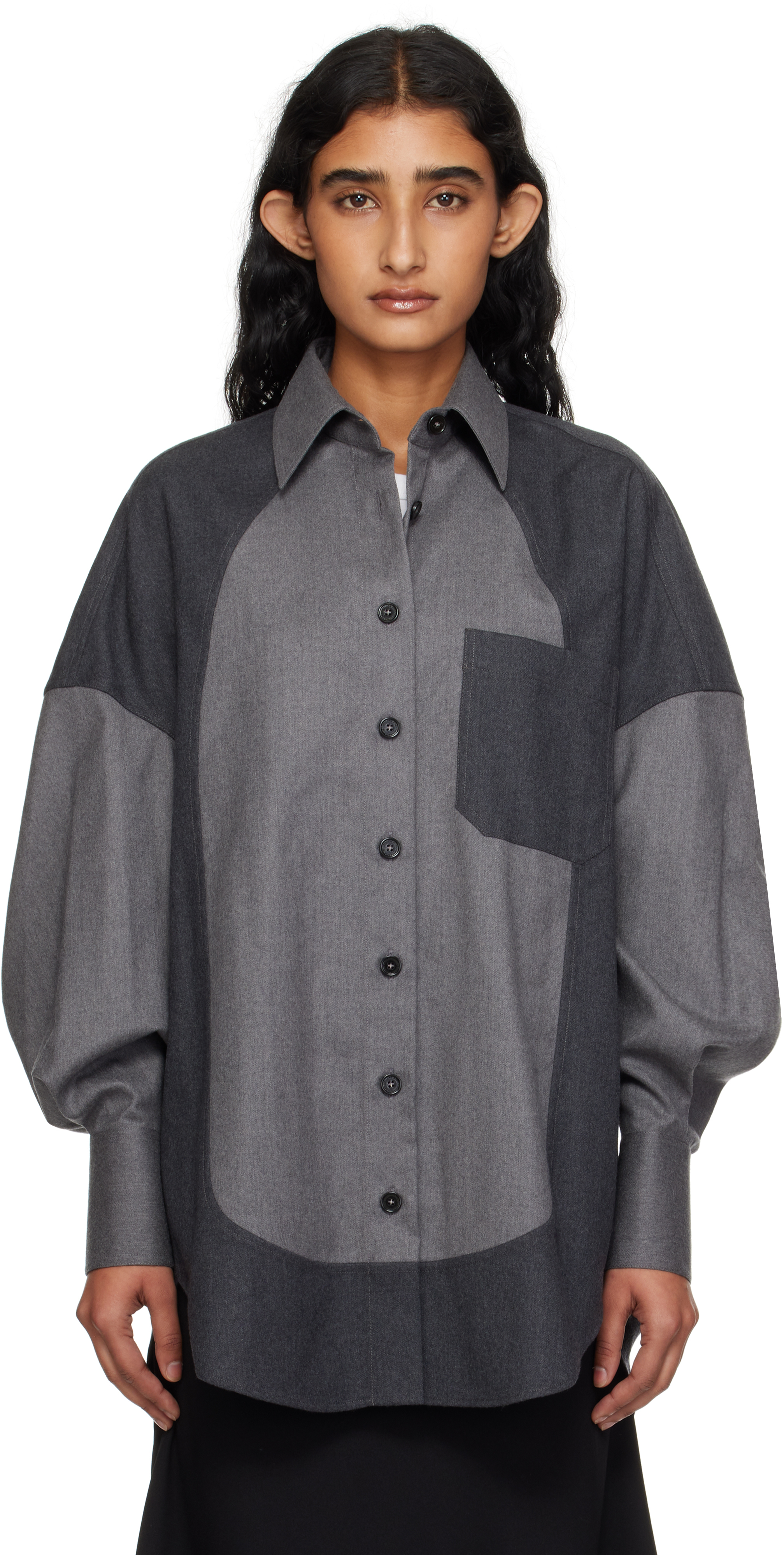 Gray Mixed Flannel Shirt