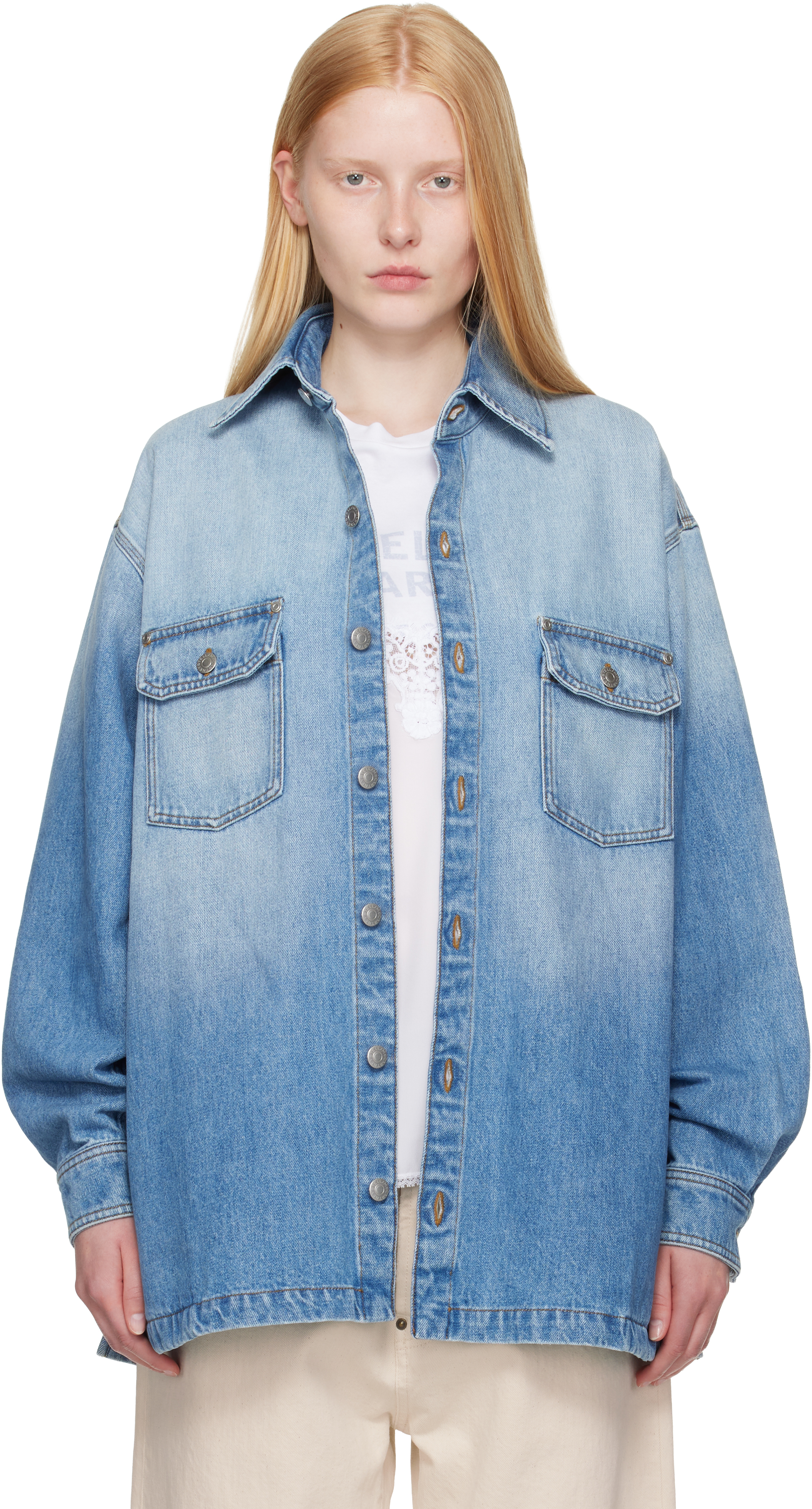 Stella Mccartney Blue Iconic Denim Shirt