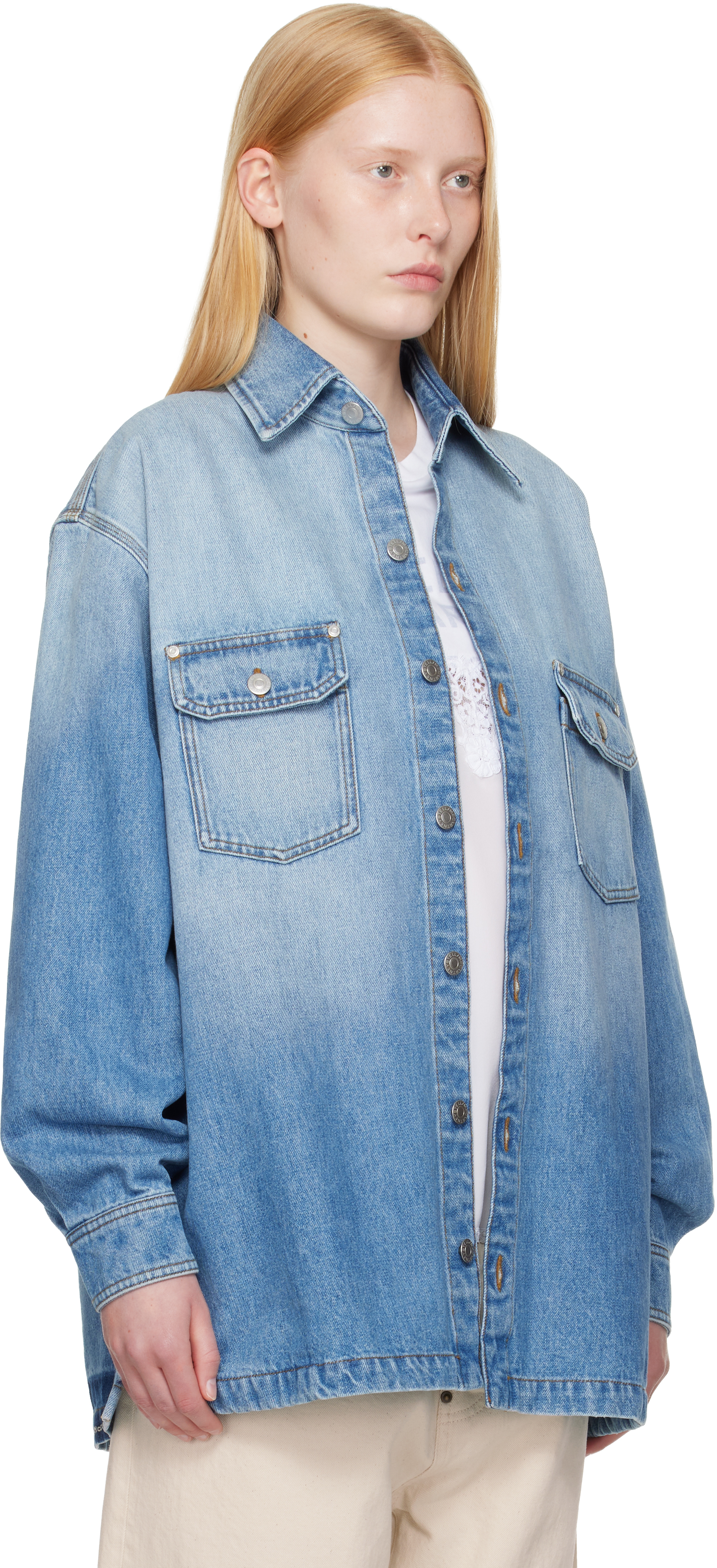 Stella Mccartney Blue Iconic Denim Shirt