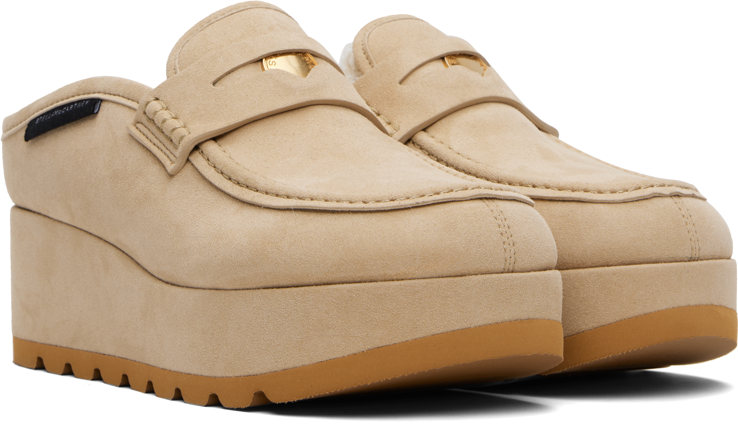 Stella Mccartney Beige Sneak-elyse Platform Loafers