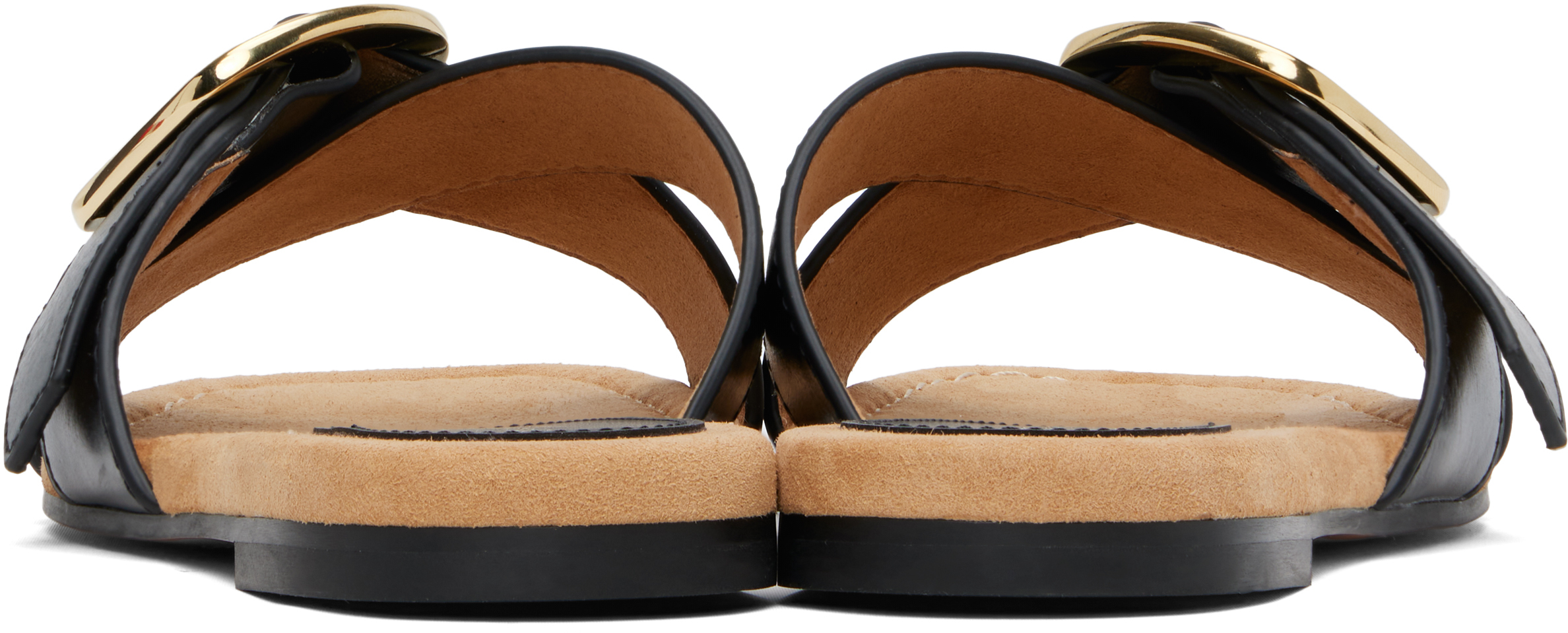 Stella Mccartney Black Gaia Brushed Alter Mat Sandals