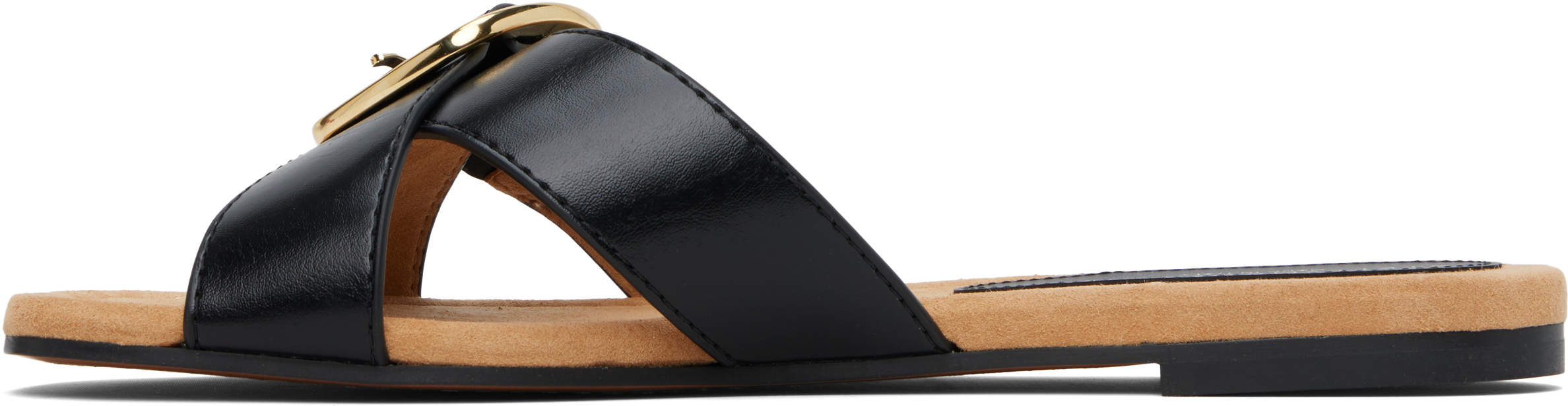 Stella Mccartney Black Gaia Brushed Alter Mat Sandals