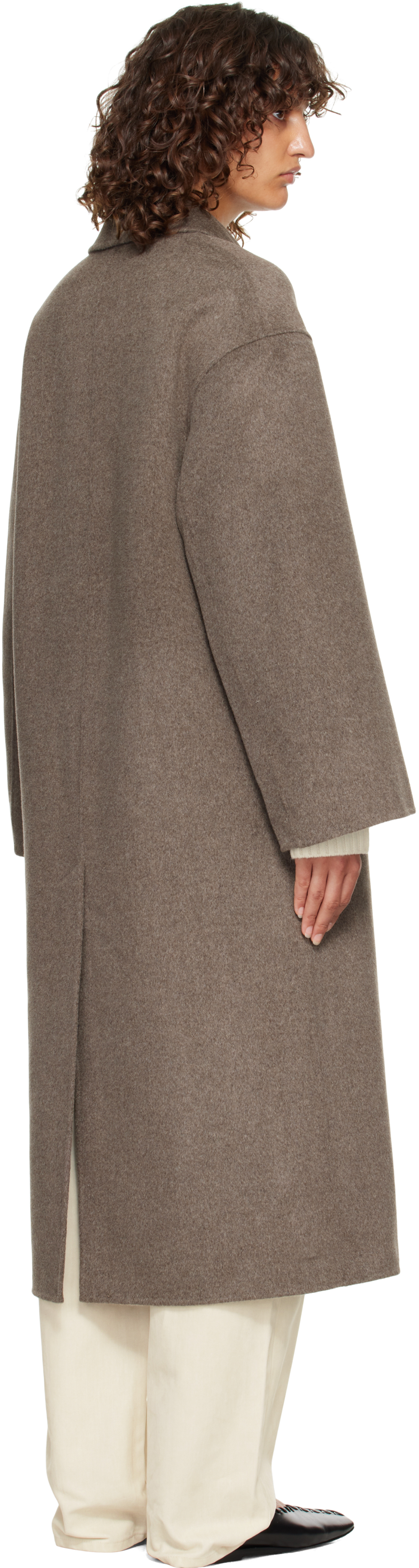 Loulou De Saison Borneo Oversized Double-breasted Wool And Cashmere-blend Coat In Brown