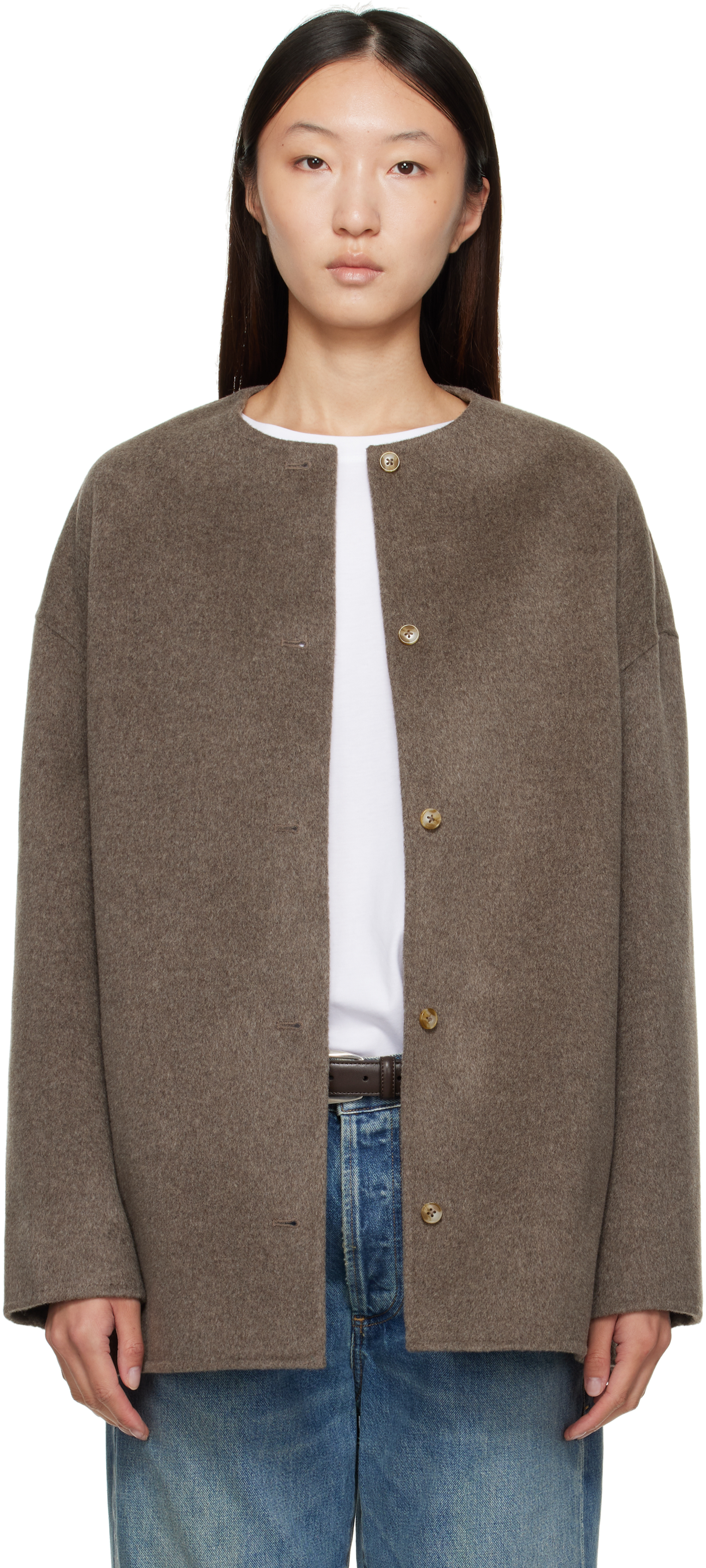 【関税込み】Loulou de Saison トープ Gary コート LouLou De Saison Gary Coat | Brown | FARFETCH