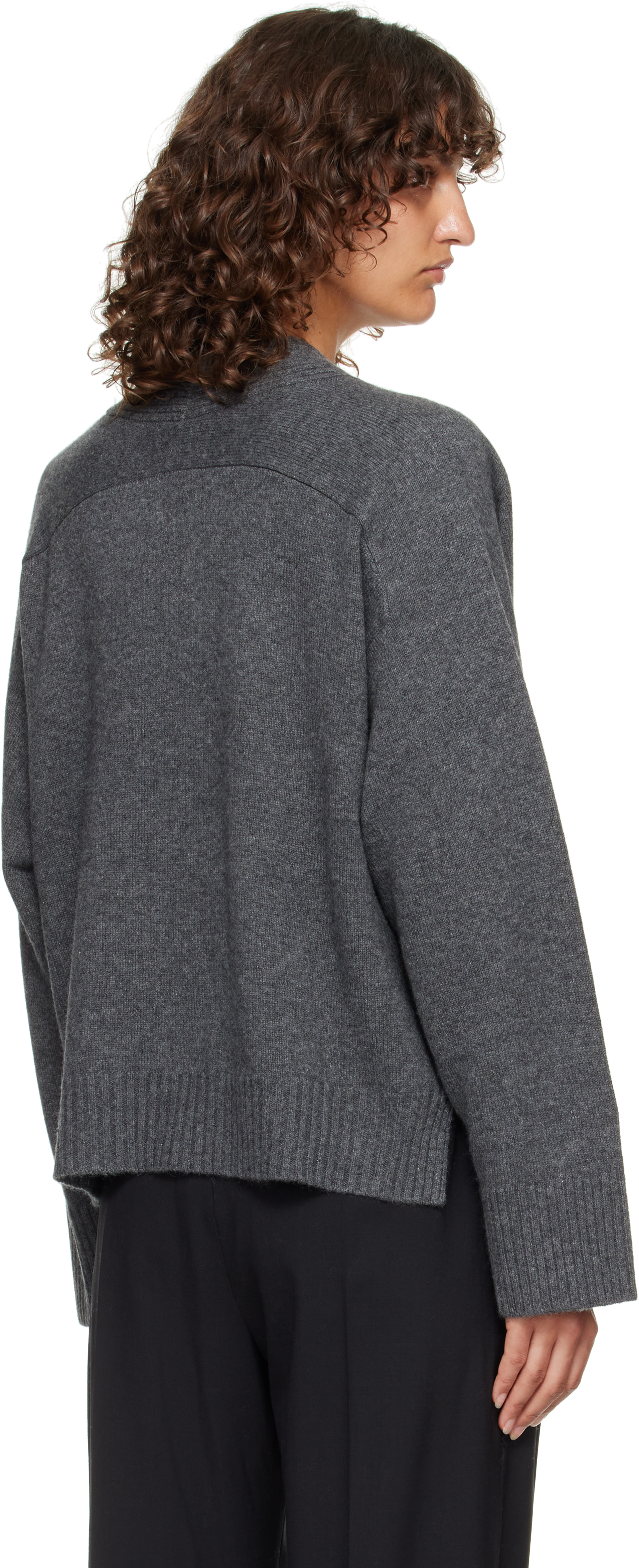 Loulou De Saison Button-front Cashmere Cardigan In Gray