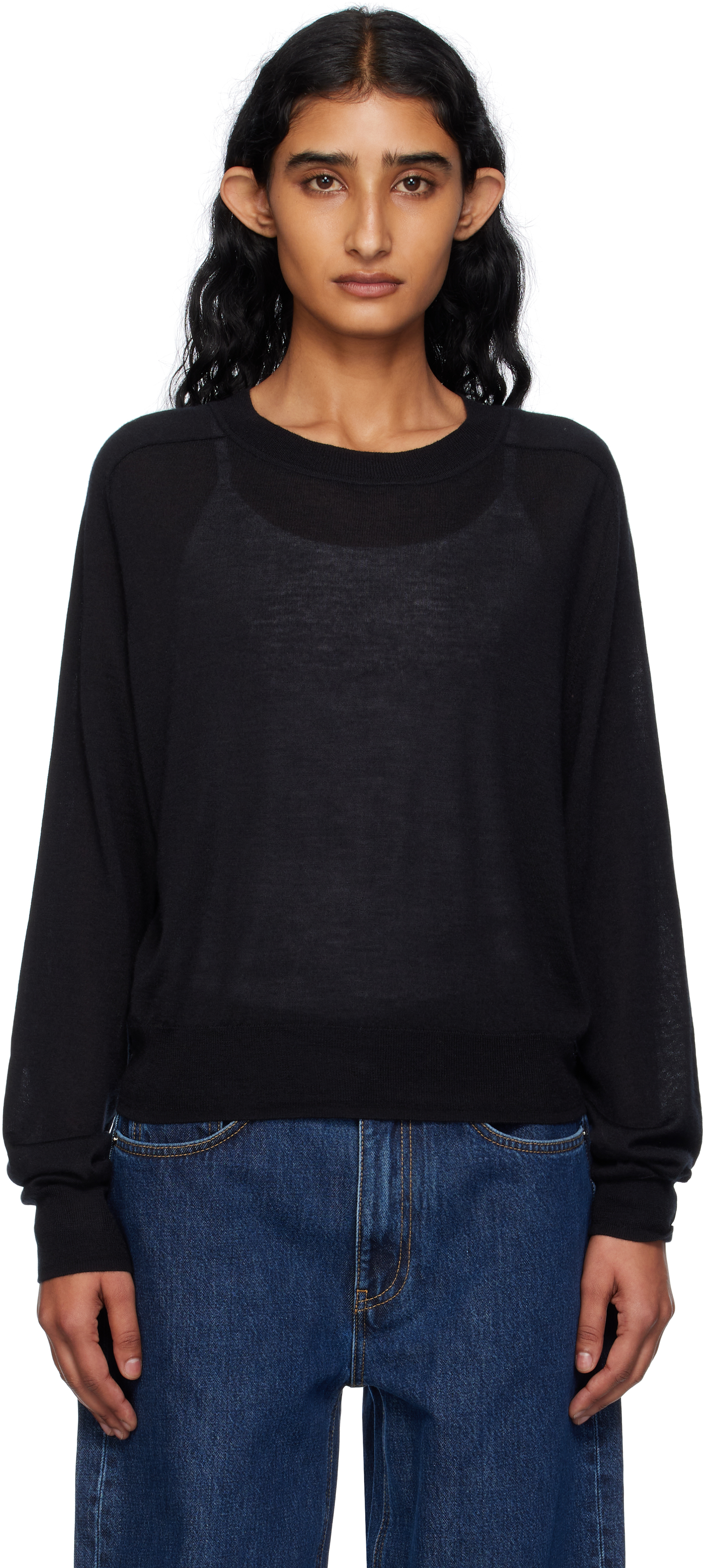 Black Angus Cashmere Crew Neck Sweater