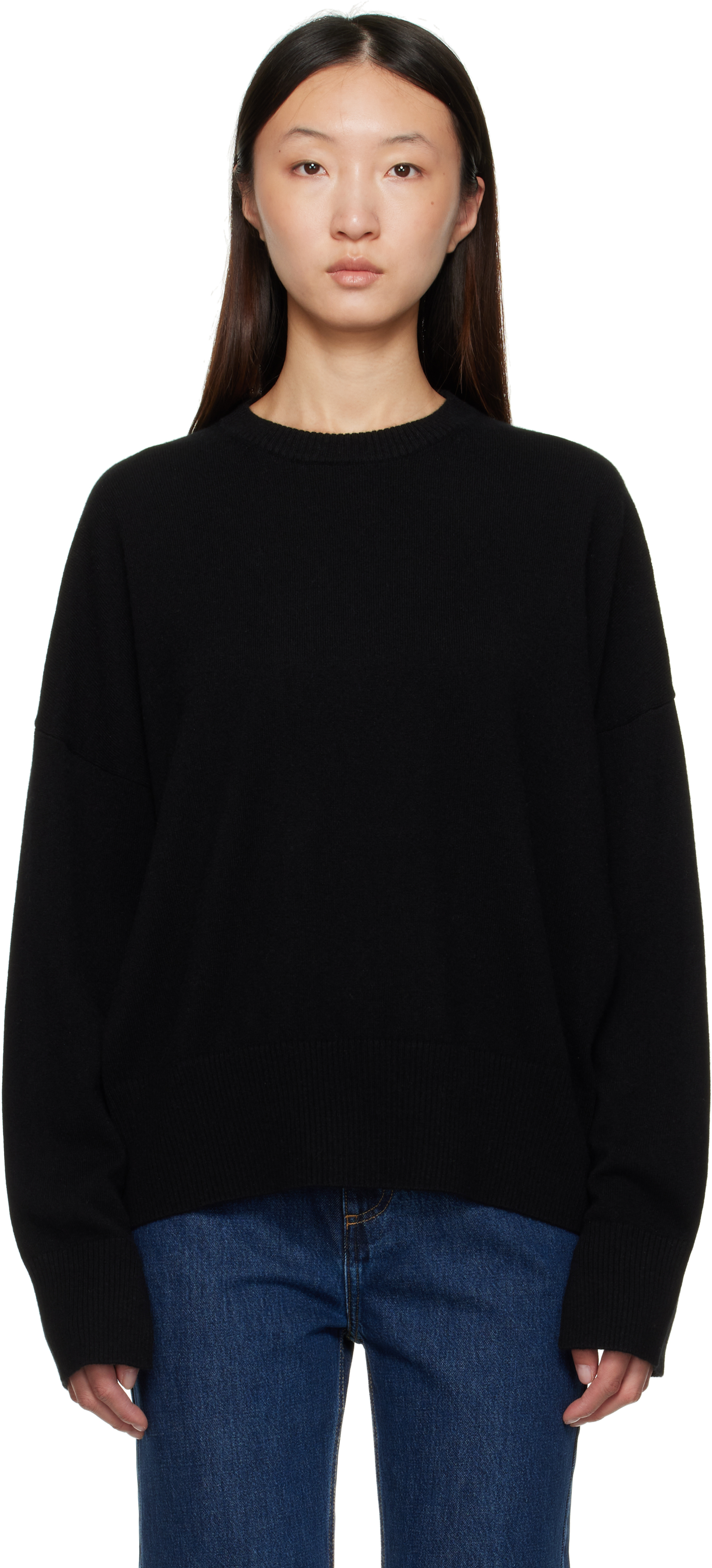 Black Anaa Cashmere Sweater