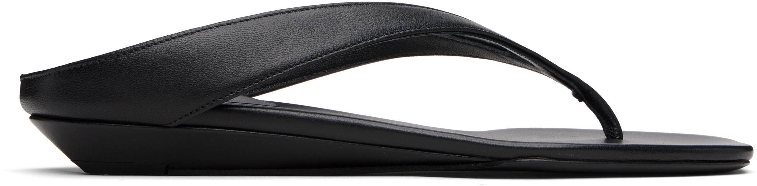 Black Coda Nappa Leather Sandals