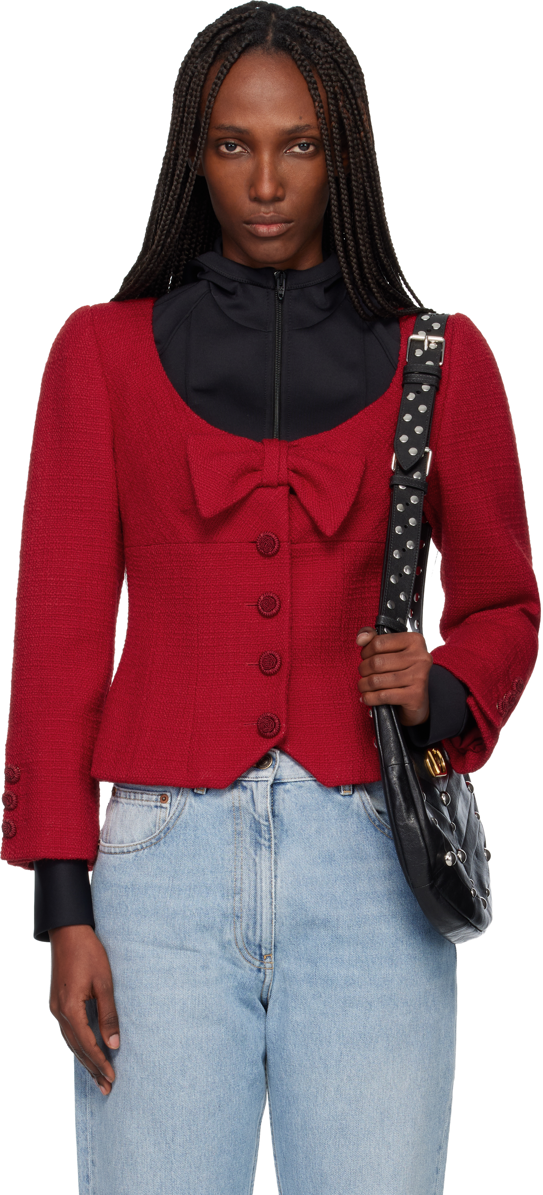 Valentino Red Tweed Jacket