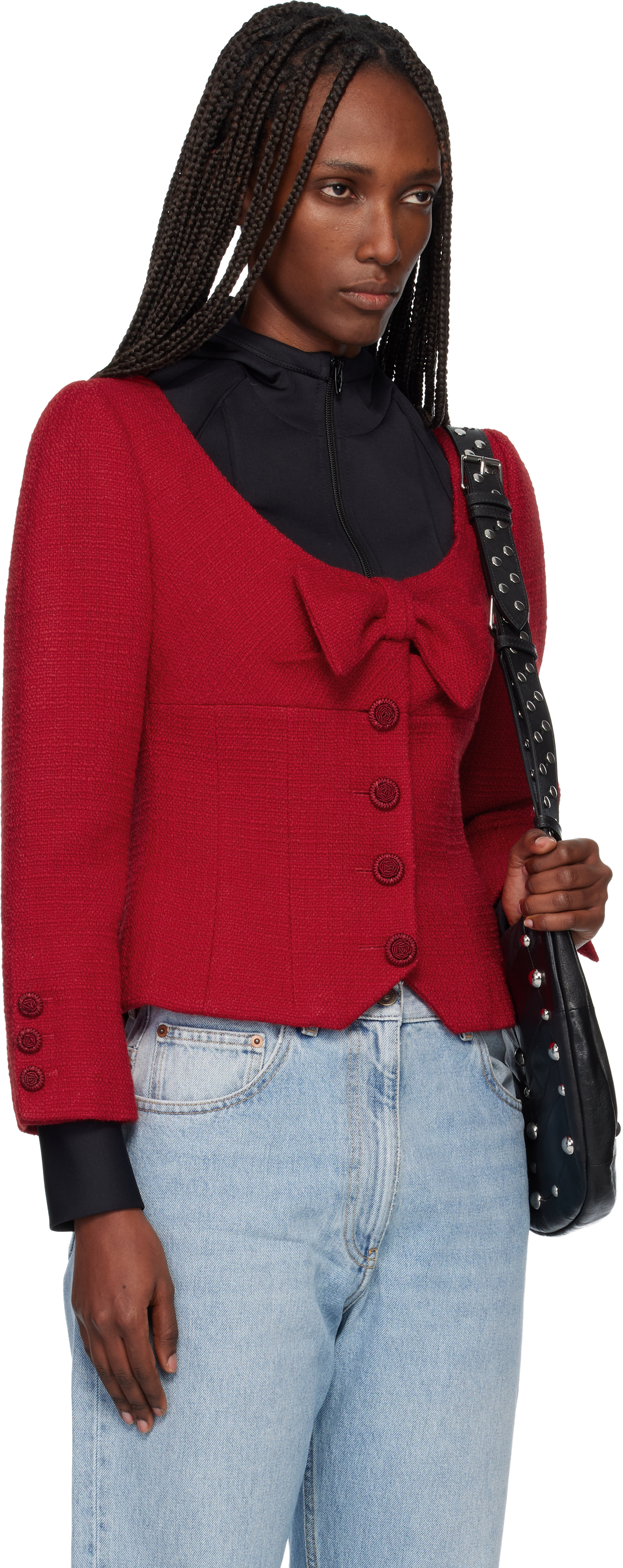 Valentino Red Tweed Jacket
