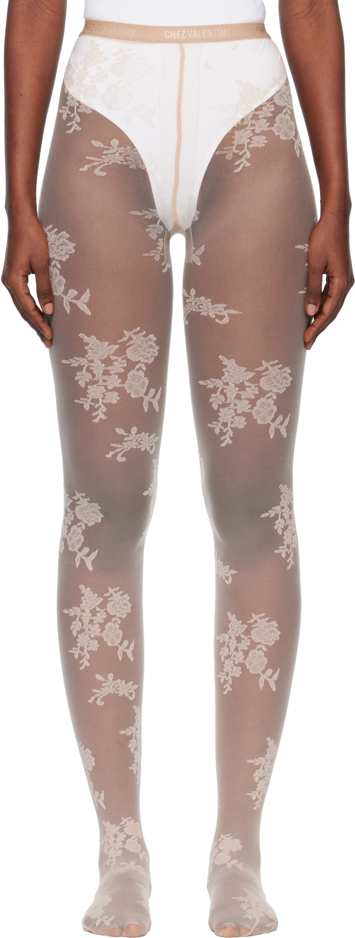 Valentino Beige Lycra Tights