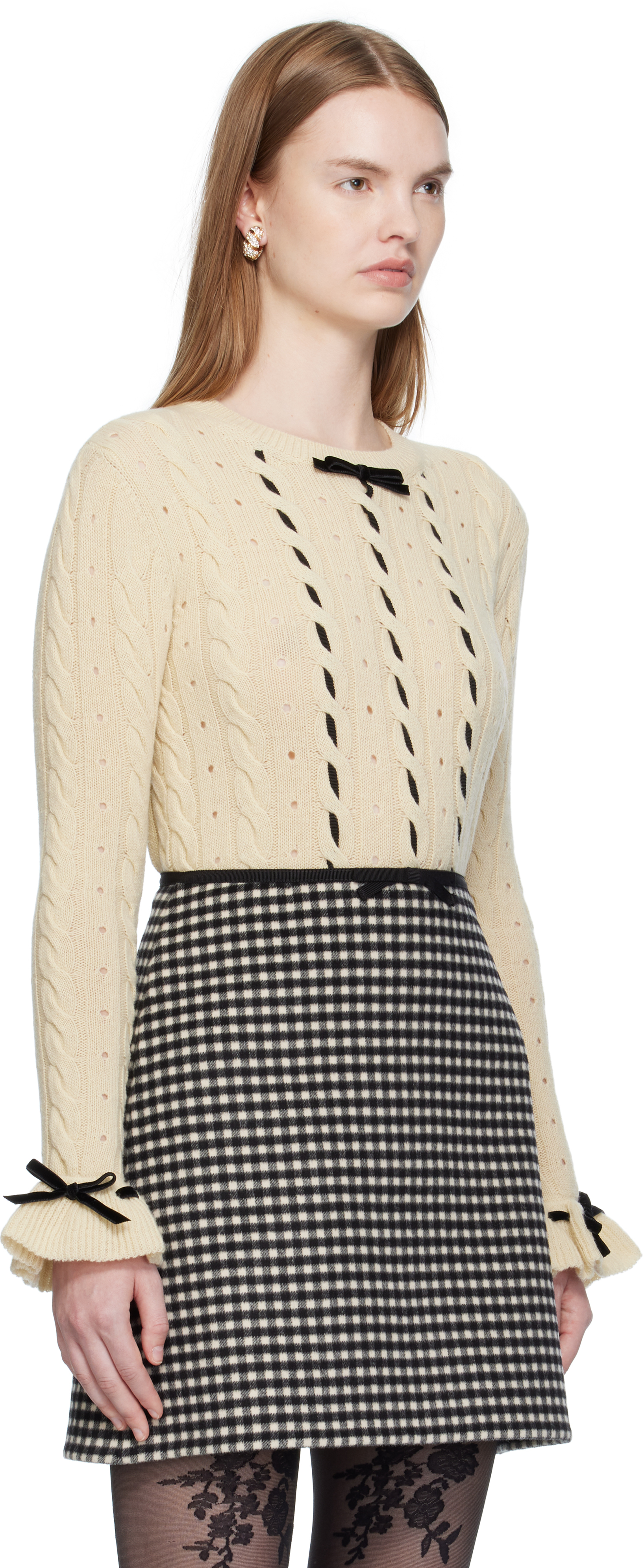 Valentino Off-white Virgin Wool Sweater In Neutral