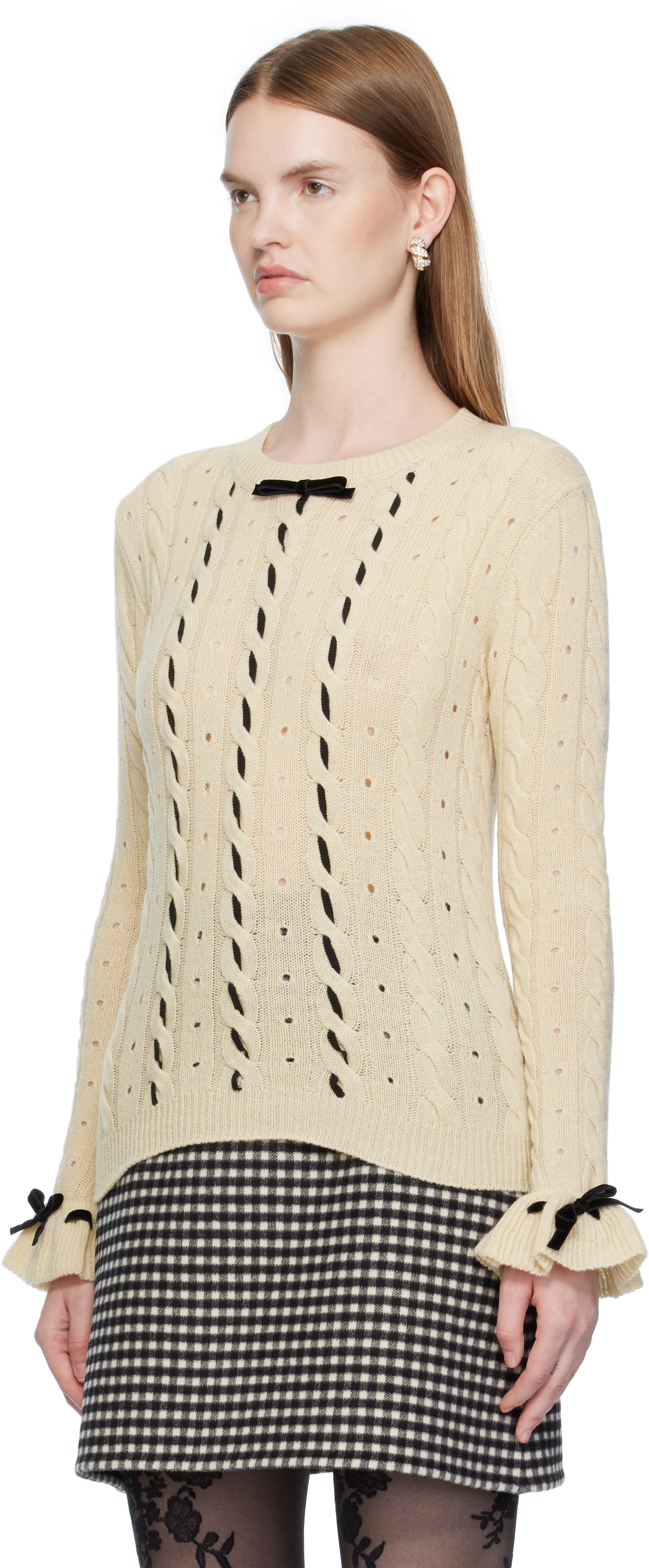 Valentino Off-white Virgin Wool Sweater In Neutral