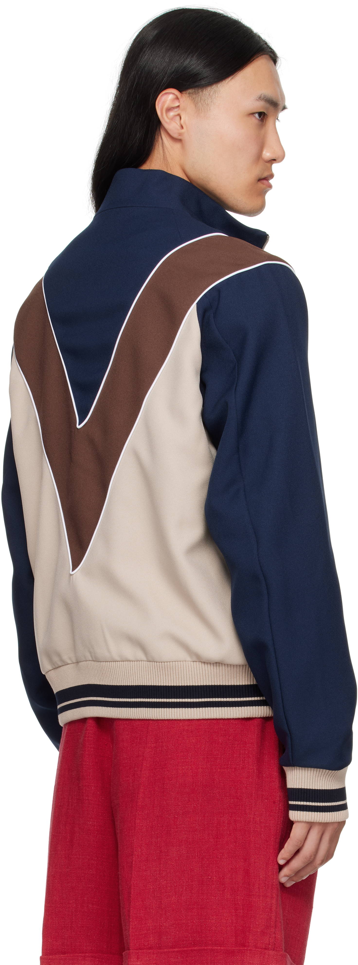 Valentino Garavani Zip-up Sweatshirt With Vlogo Patch In Blue