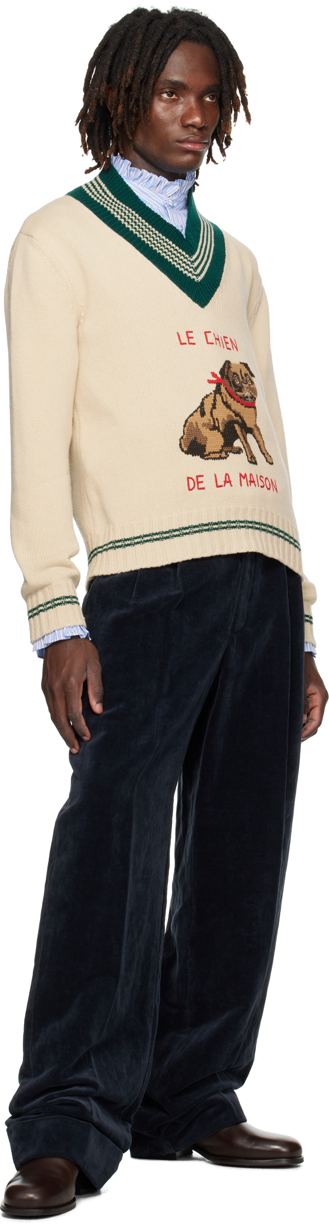 Valentino Trousers Featuring Pleated Design And Belt Loops In Blue